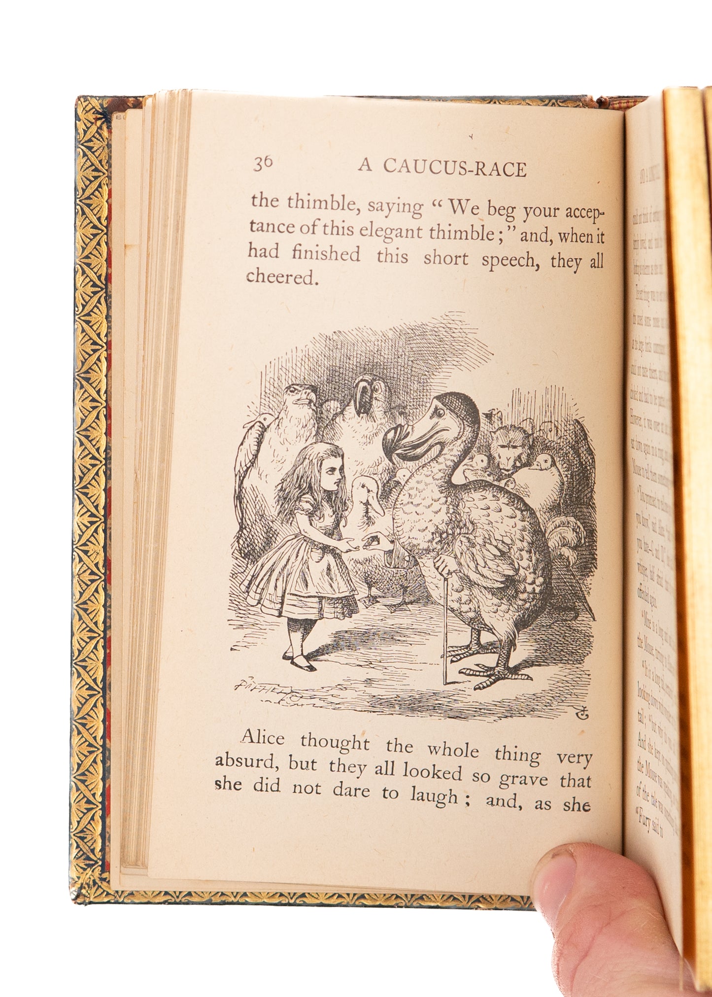 1941 LEWIS CARROLL. Alice's Adventures In Wonderland in Exceptional Riviere Binding.