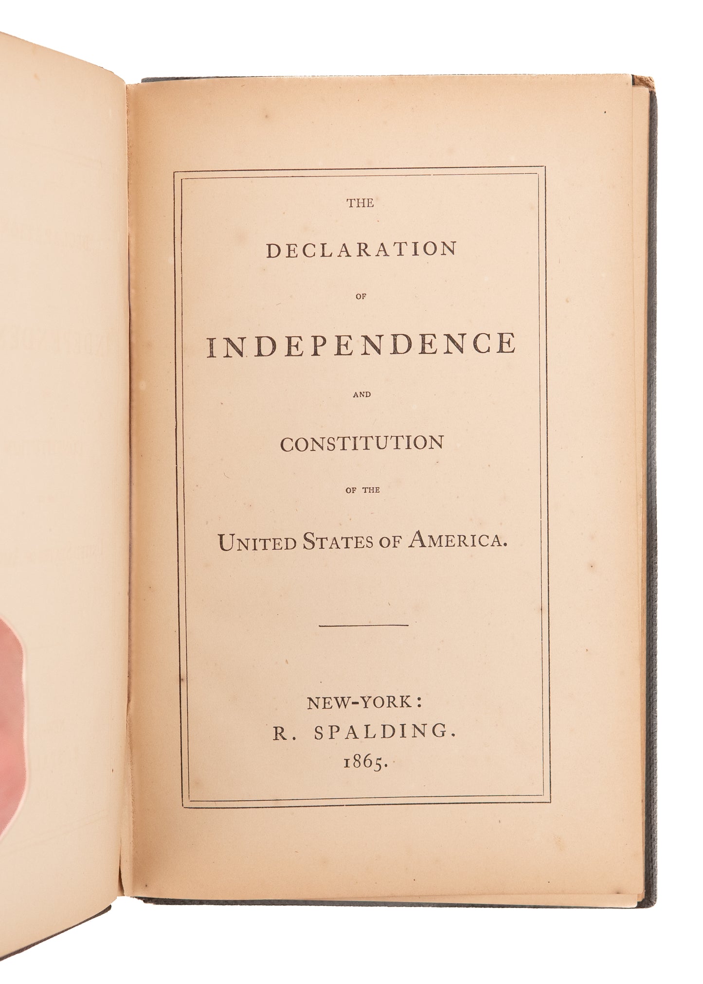 1865 THIRTEENTH AMENDMENT - SLAVERY. The First Book-Form Appearance of the Thirteenth Amendment.