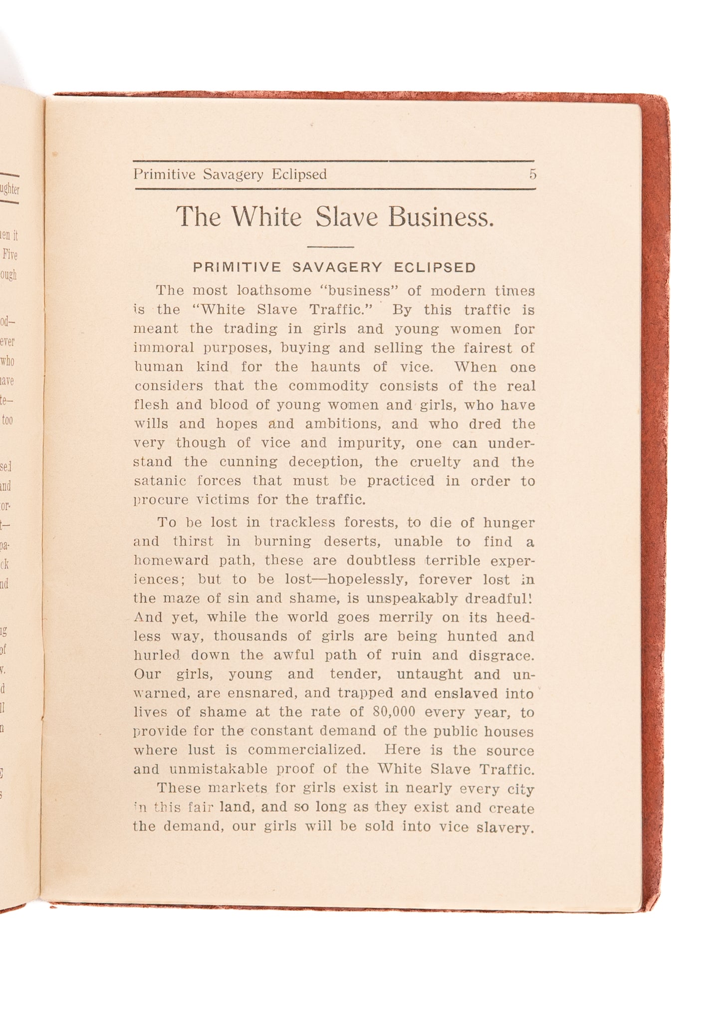 1913 SEX-TRAFFICKING & PROSTITUTION. The White Slave Business and the Social Evil.