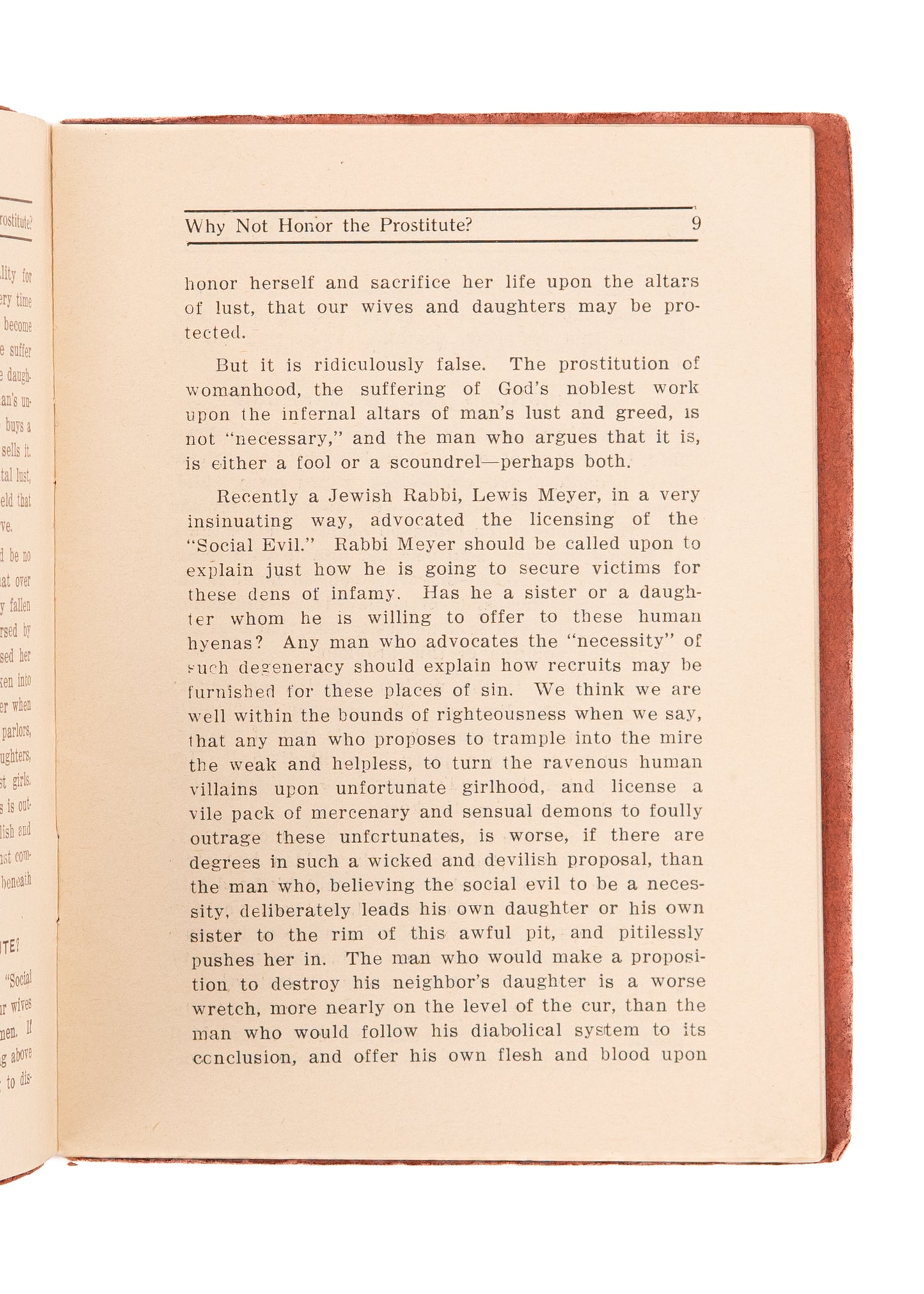 1913 SEX-TRAFFICKING & PROSTITUTION. The White Slave Business and the Social Evil.