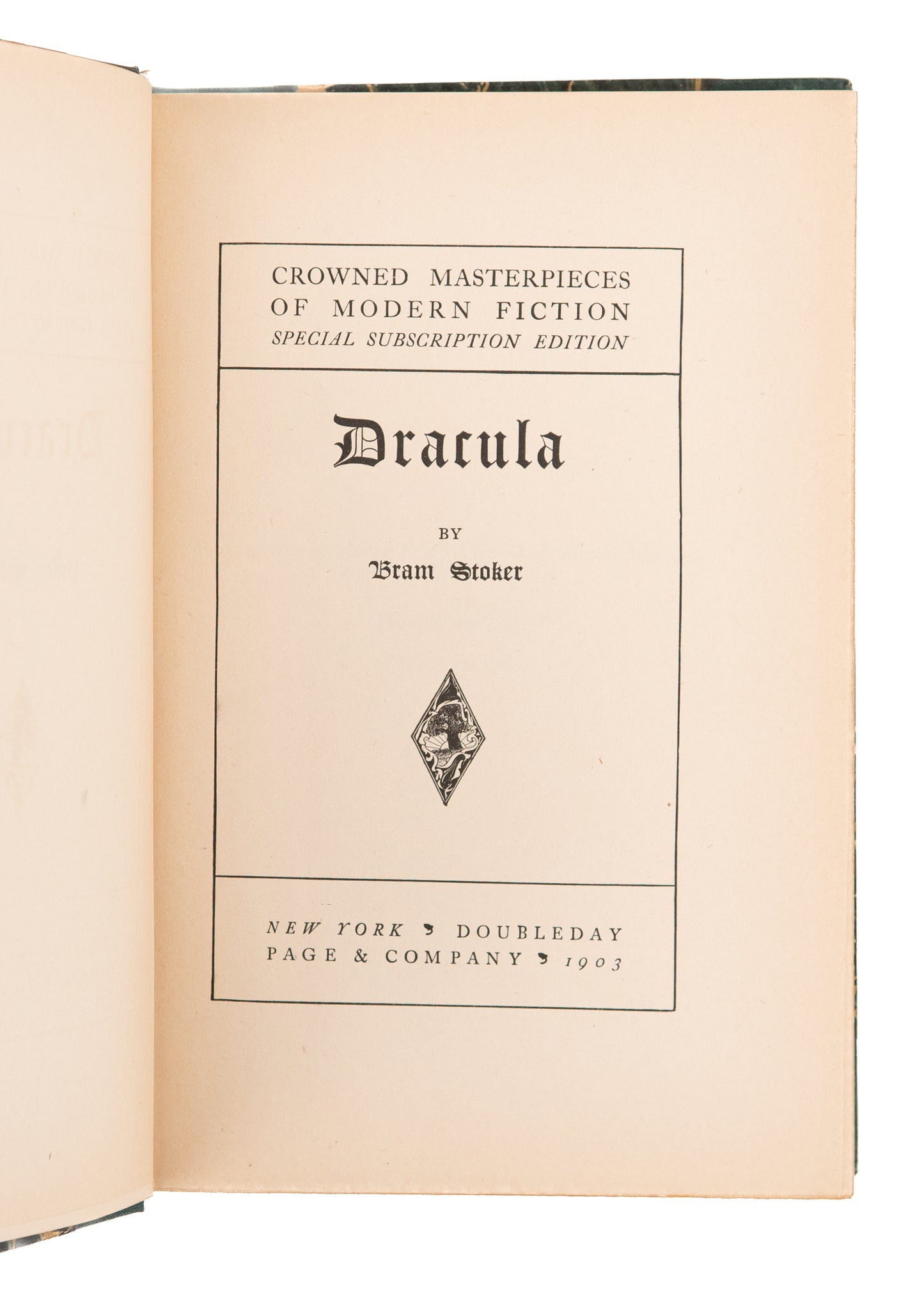 1903 BRAM STOKER. Dracula. Superbly Crisp "Masterpieces of Modern Fiction" Edition.