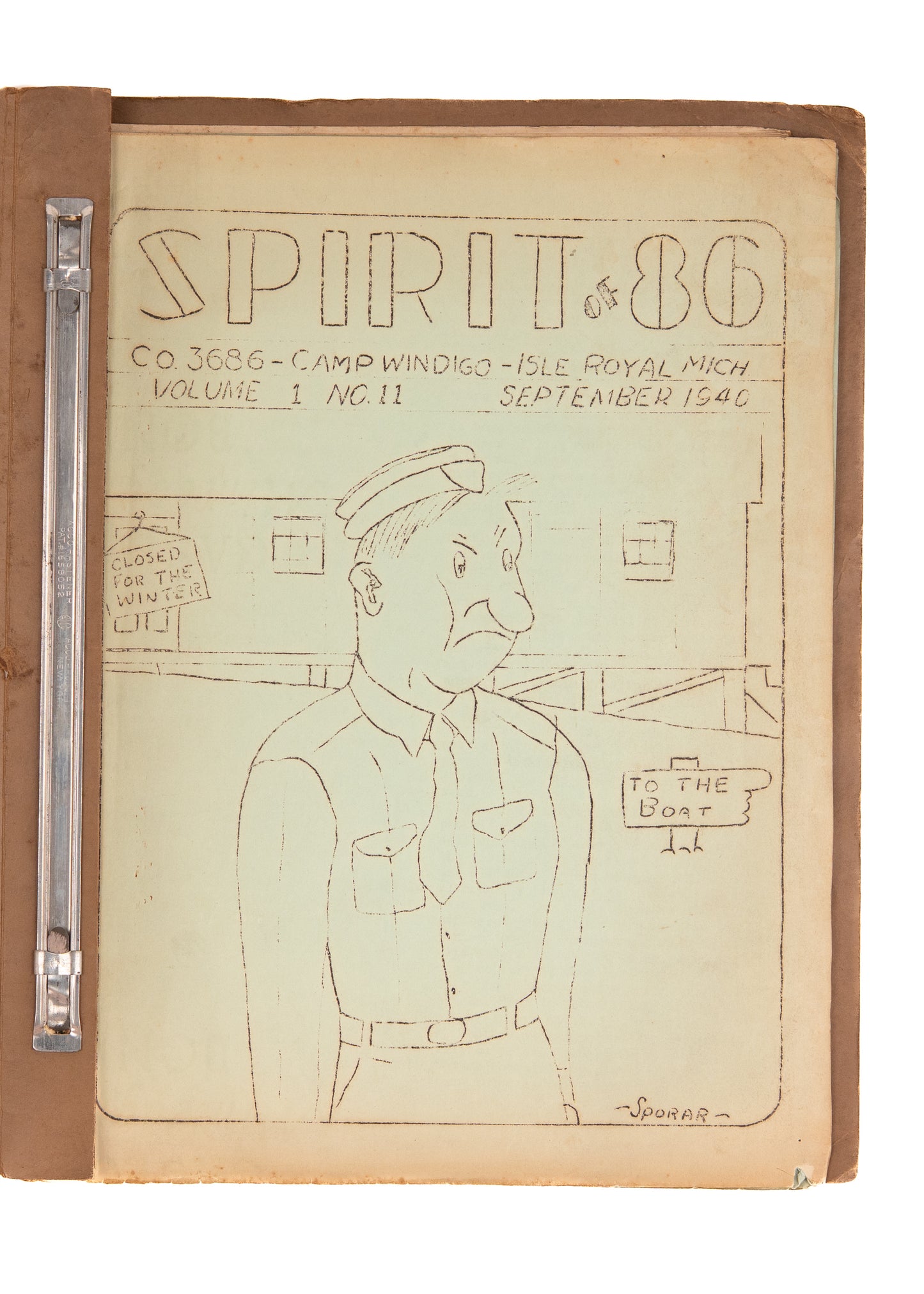 1940 CIVILIAN CONSERVATION CORPS. 5 Mimeographed Periodicals from Isle Royal Youth Work Camp.