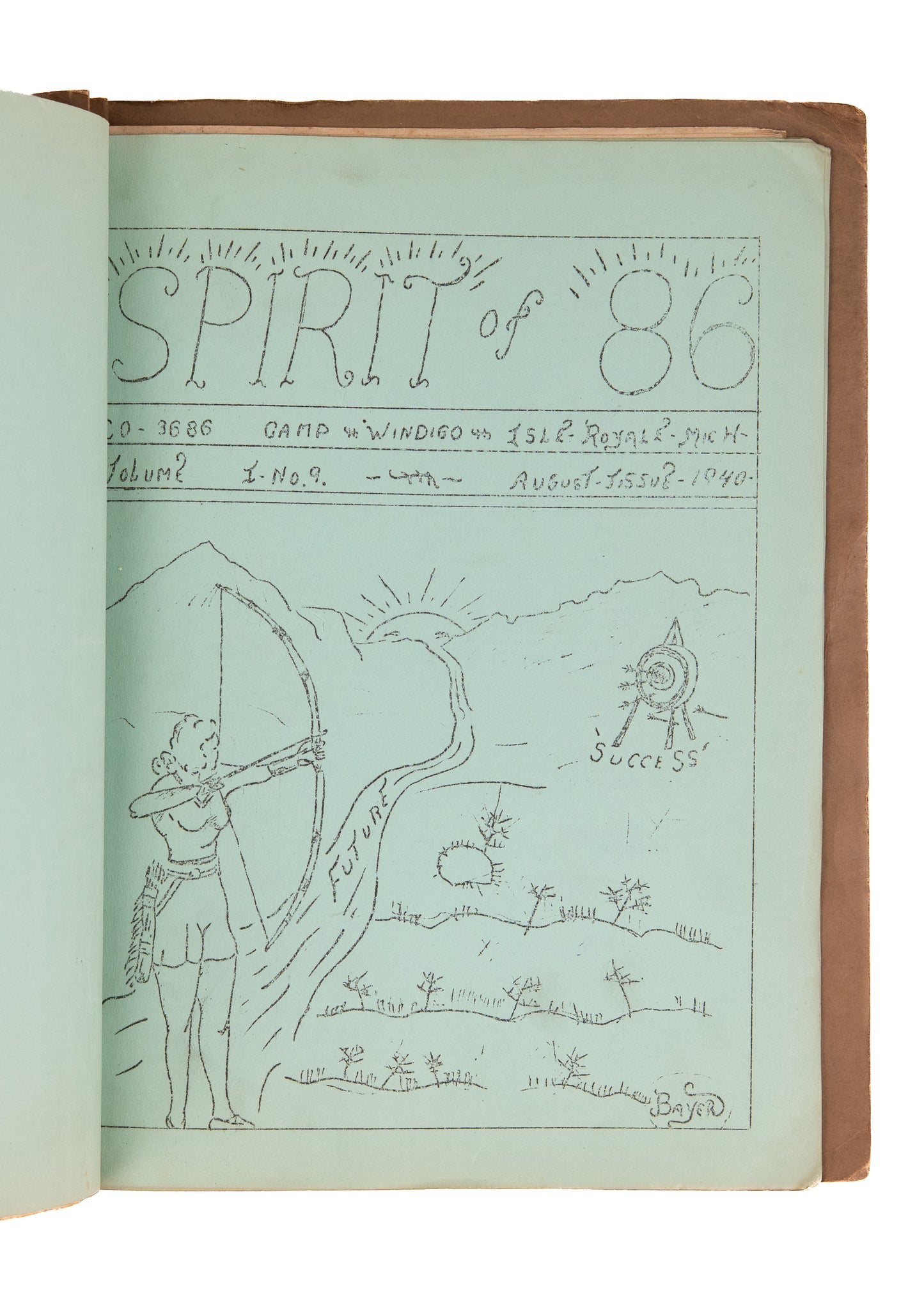 1940 CIVILIAN CONSERVATION CORPS. 5 Mimeographed Periodicals from Isle Royal Youth Work Camp.