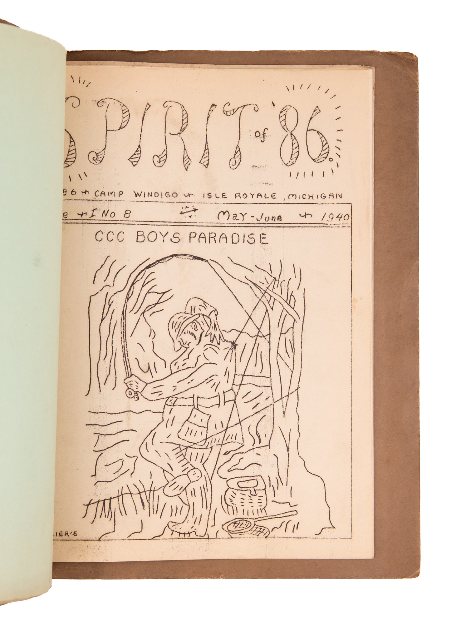 1940 CIVILIAN CONSERVATION CORPS. 5 Mimeographed Periodicals from Isle Royal Youth Work Camp.