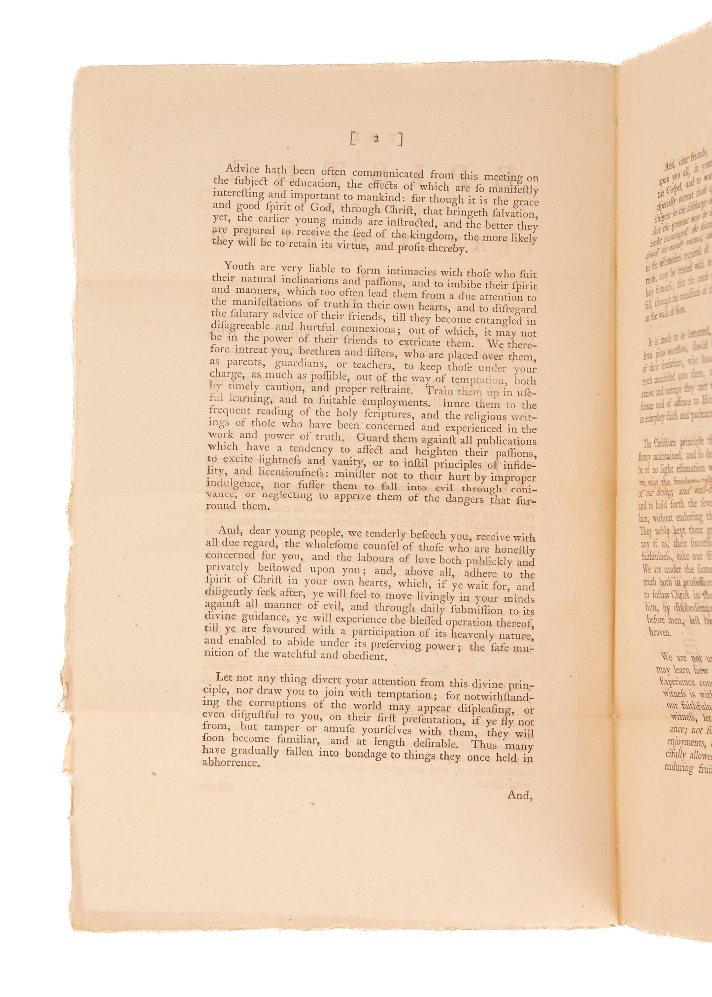 1780 AMERICAN REVOLUTION & QUAKERS. Quakers Urged to Chose the Ancient Way over Patriotism & Nationalism