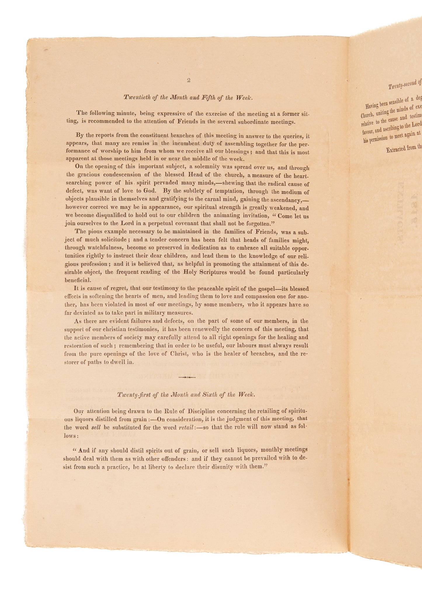 1815 QUAKERS AND WAR OF 1812. Warnings Against Backsliding from Pacifism - American Revolution Redux
