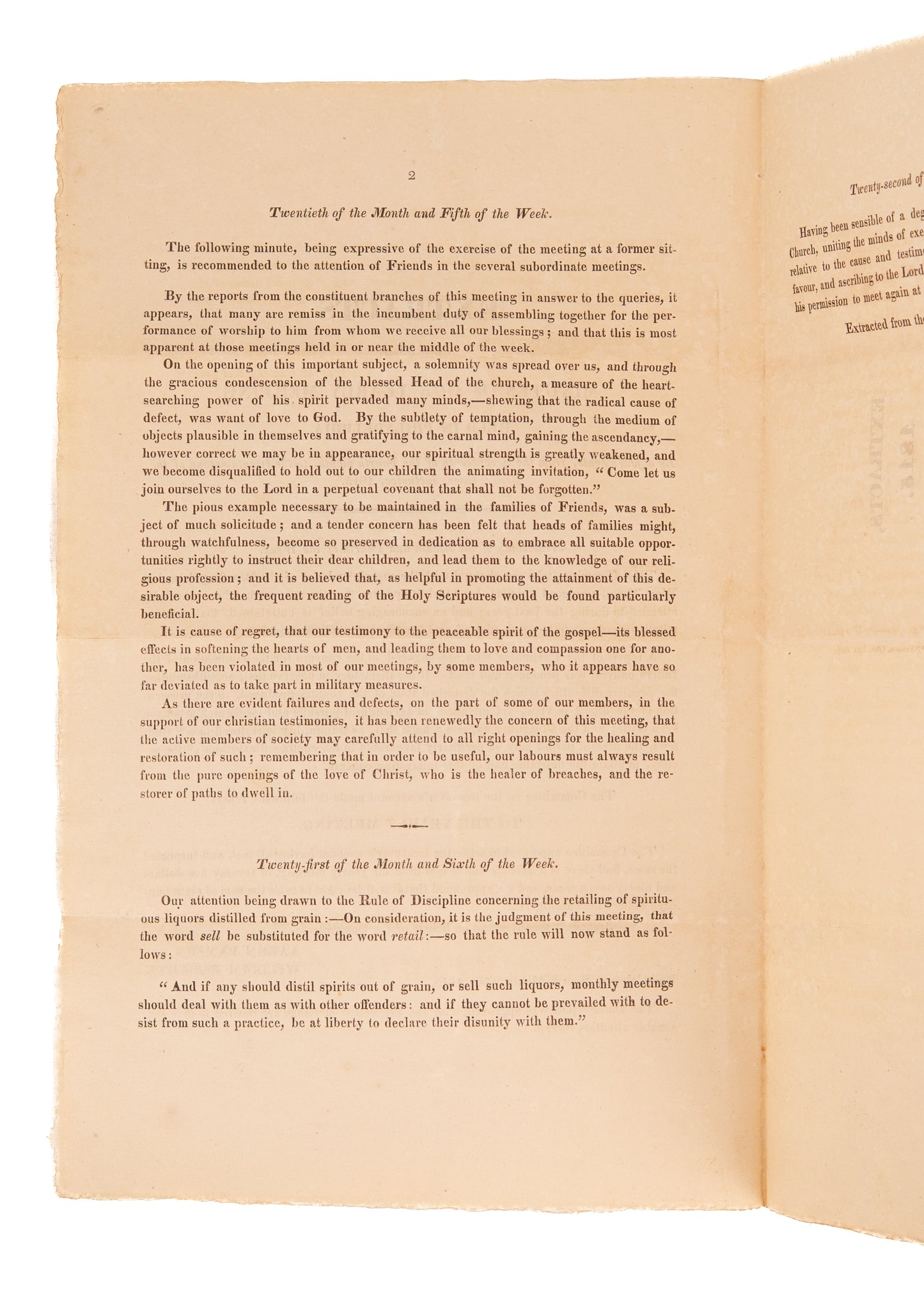 1815 QUAKERS AND WAR OF 1812. Warnings Against Backsliding from Pacifism - American Revolution Redux