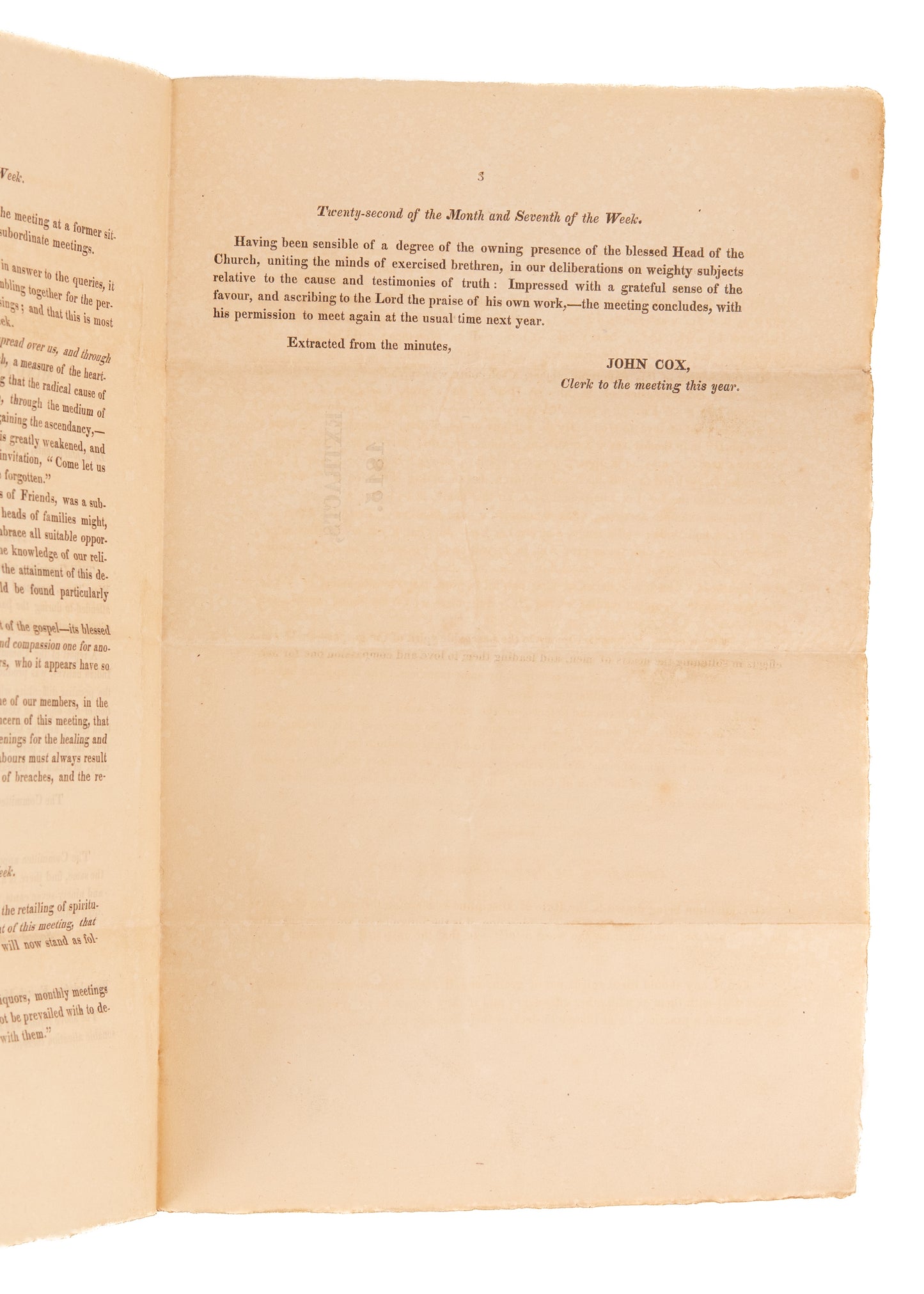 1815 QUAKERS AND WAR OF 1812. Warnings Against Backsliding from Pacifism - American Revolution Redux