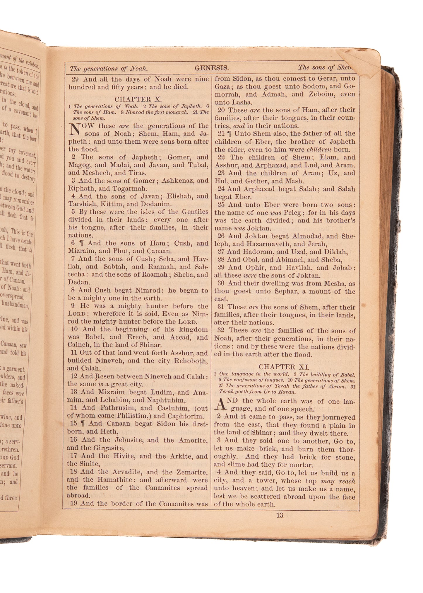 1870 "ABRAHAM LINCOLN". Bible Gifted to a Young "Abraham Lincoln" Beal, Born in 1865.