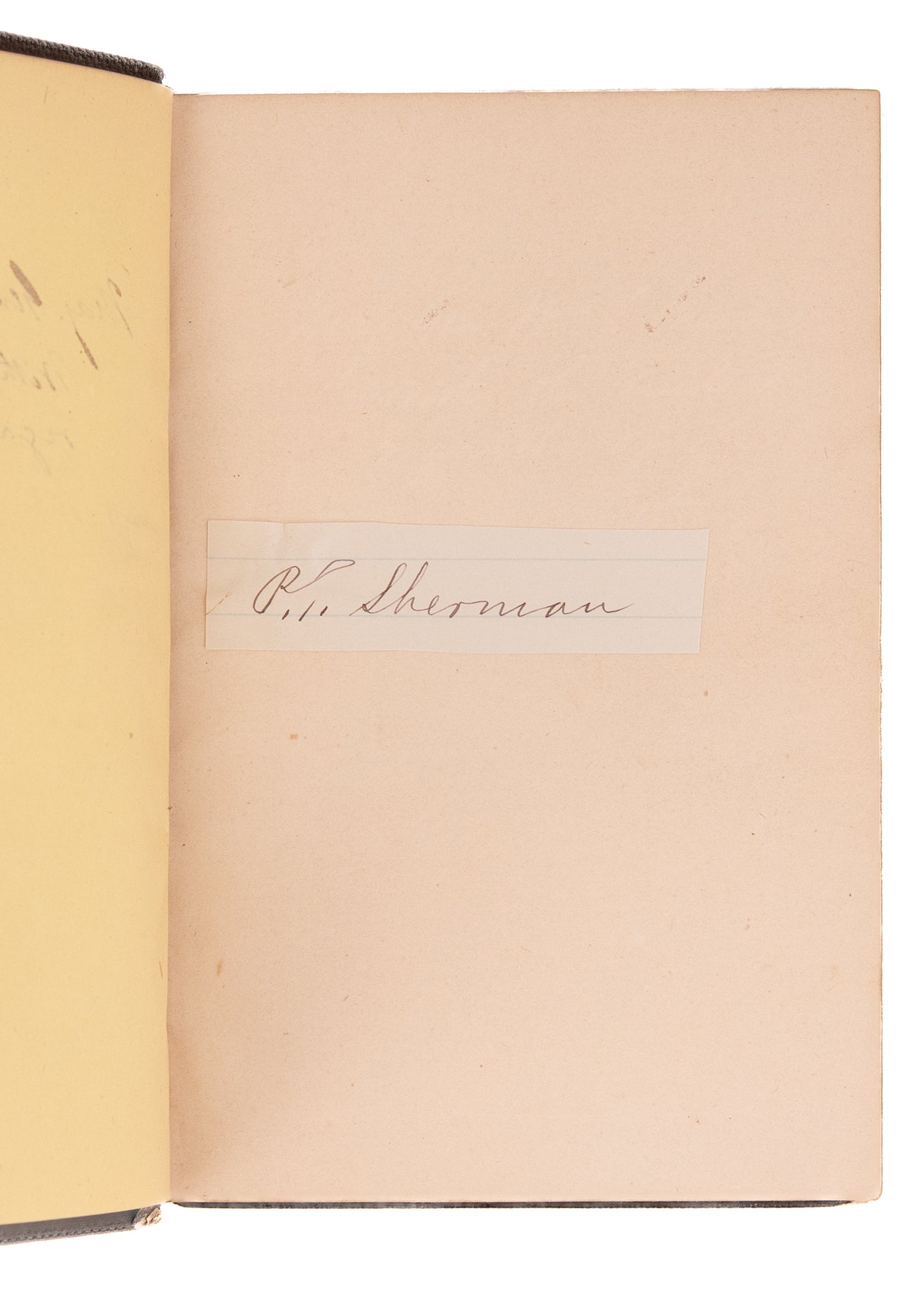 1865 WILLIAM TECUMSEH SHERMAN. HIs Personal Copy of Earliest Full Biography after Civil War.