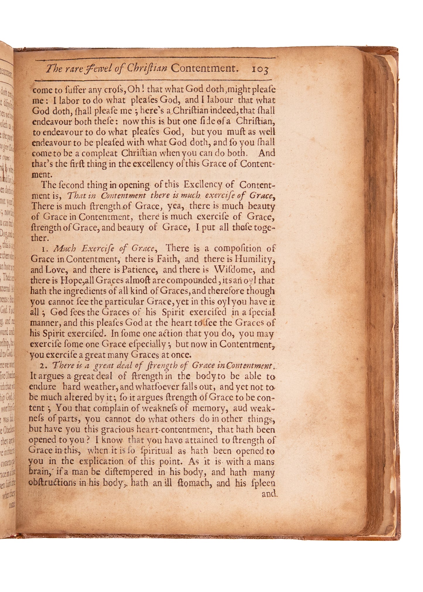 1677 JEREMIAH BURROUGHS. Christian Contentment with Unpublished American Puritan MSs Poem.