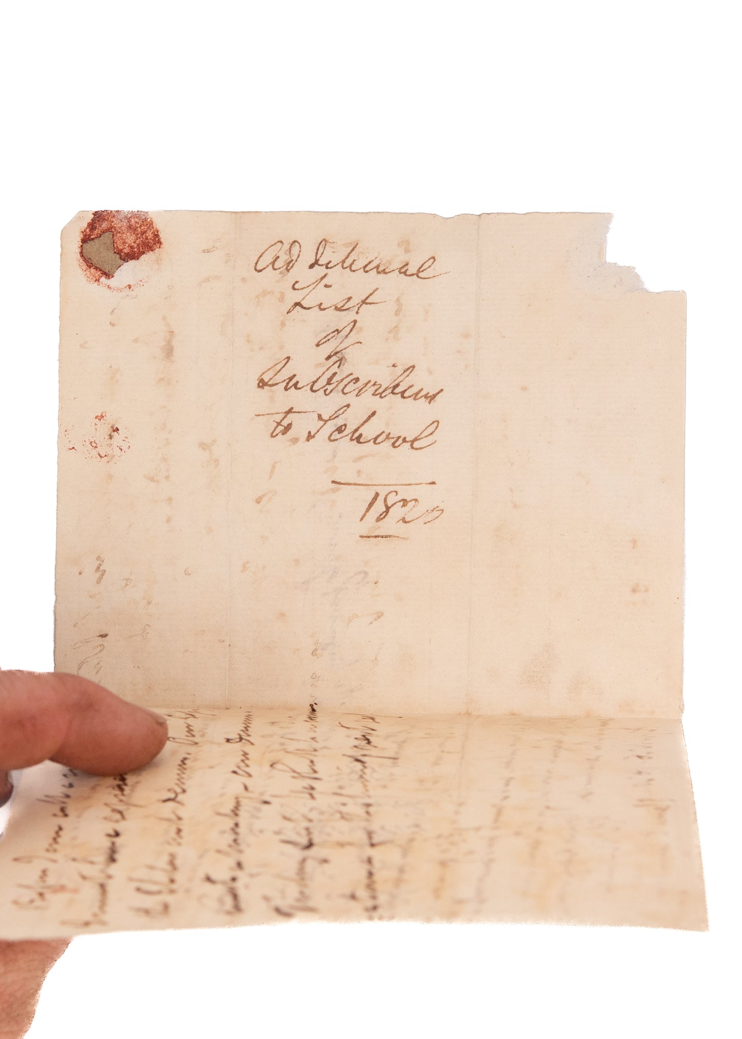 1820 THOMAS CHALMERS. Excellent Document from the Founding of the First Parish School in Glasgow.