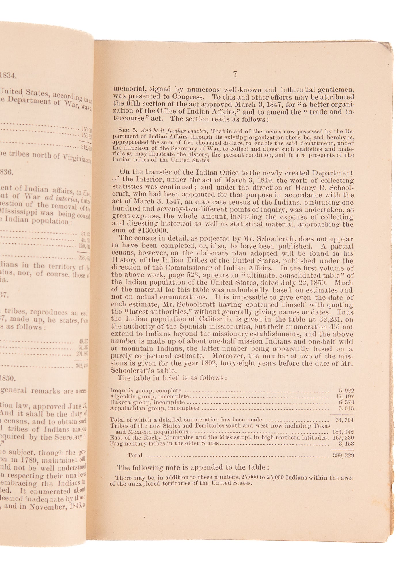 1877 NATIVE AMERICAN GENOCIDE. Rare Foundational Text for Establishment of "Indian Schools" and Against Claims of Extinction.
