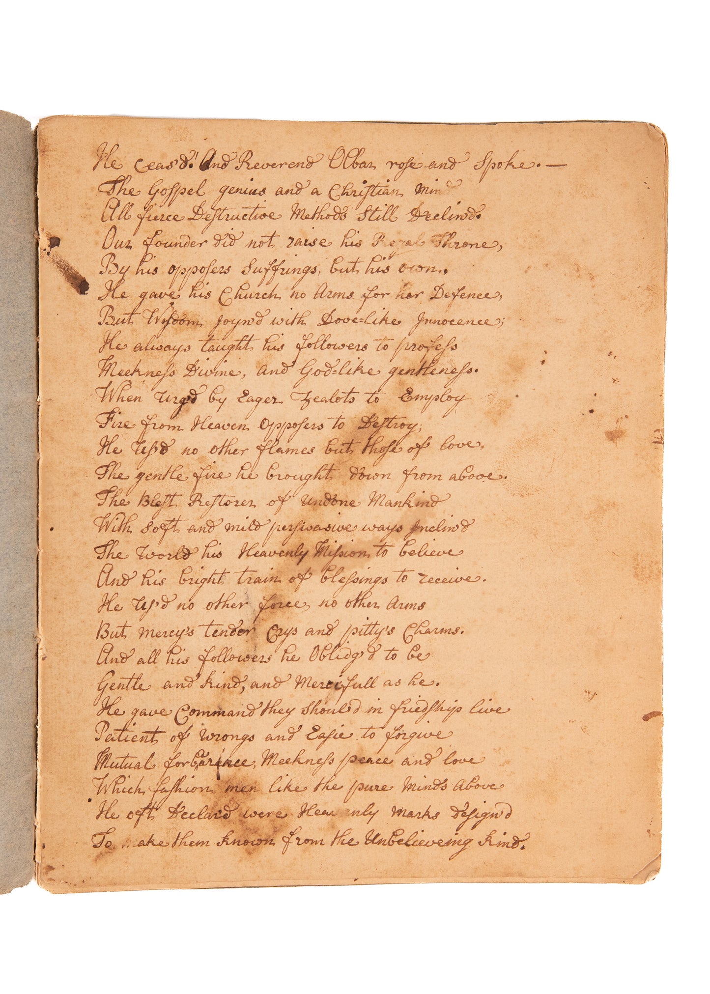 1775 QUAKER MSs. Fine 17pp Commonplace Addressing Outbreak of American Revolution.