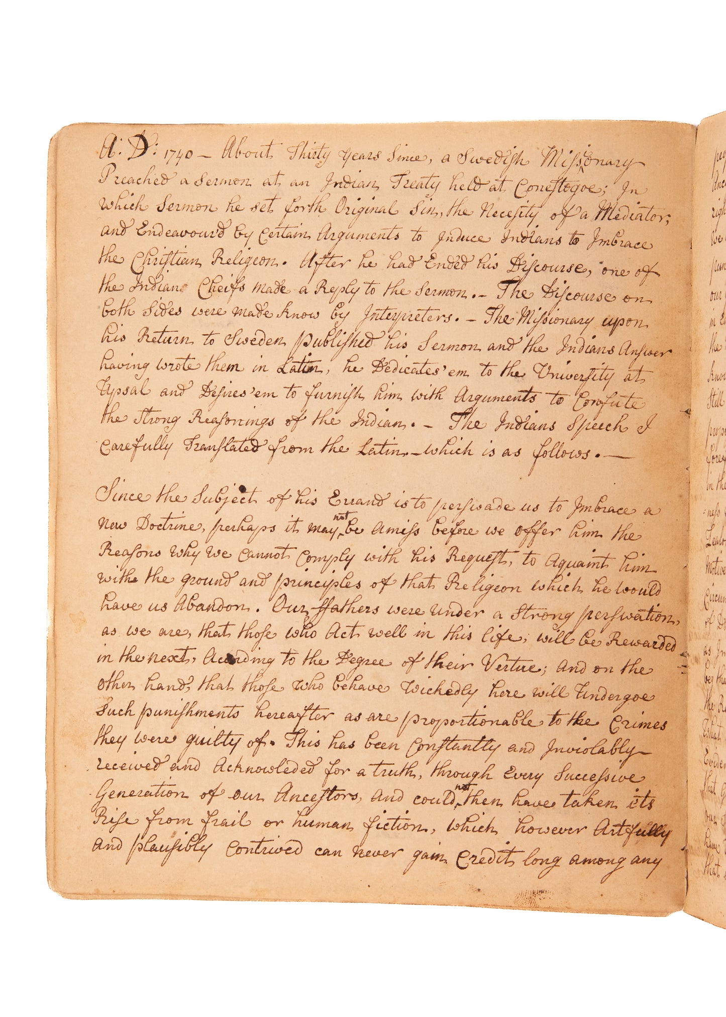 1775 QUAKER MSs. Fine 17pp Commonplace Addressing Outbreak of American Revolution.