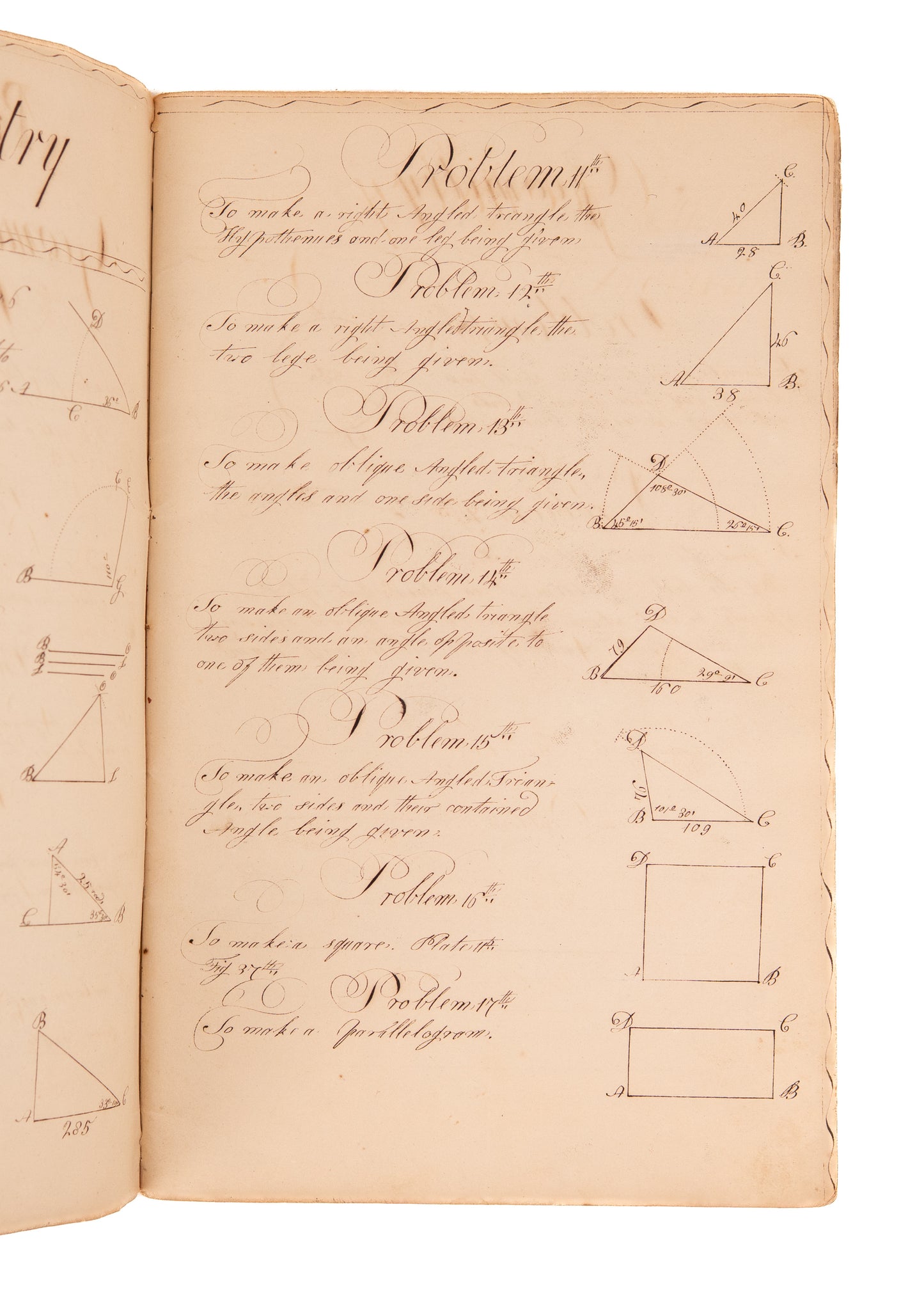 c.1790's SURVEYING MSS. 70pp Manuscript on Surveying Methods by Revolutionary War Veteratn