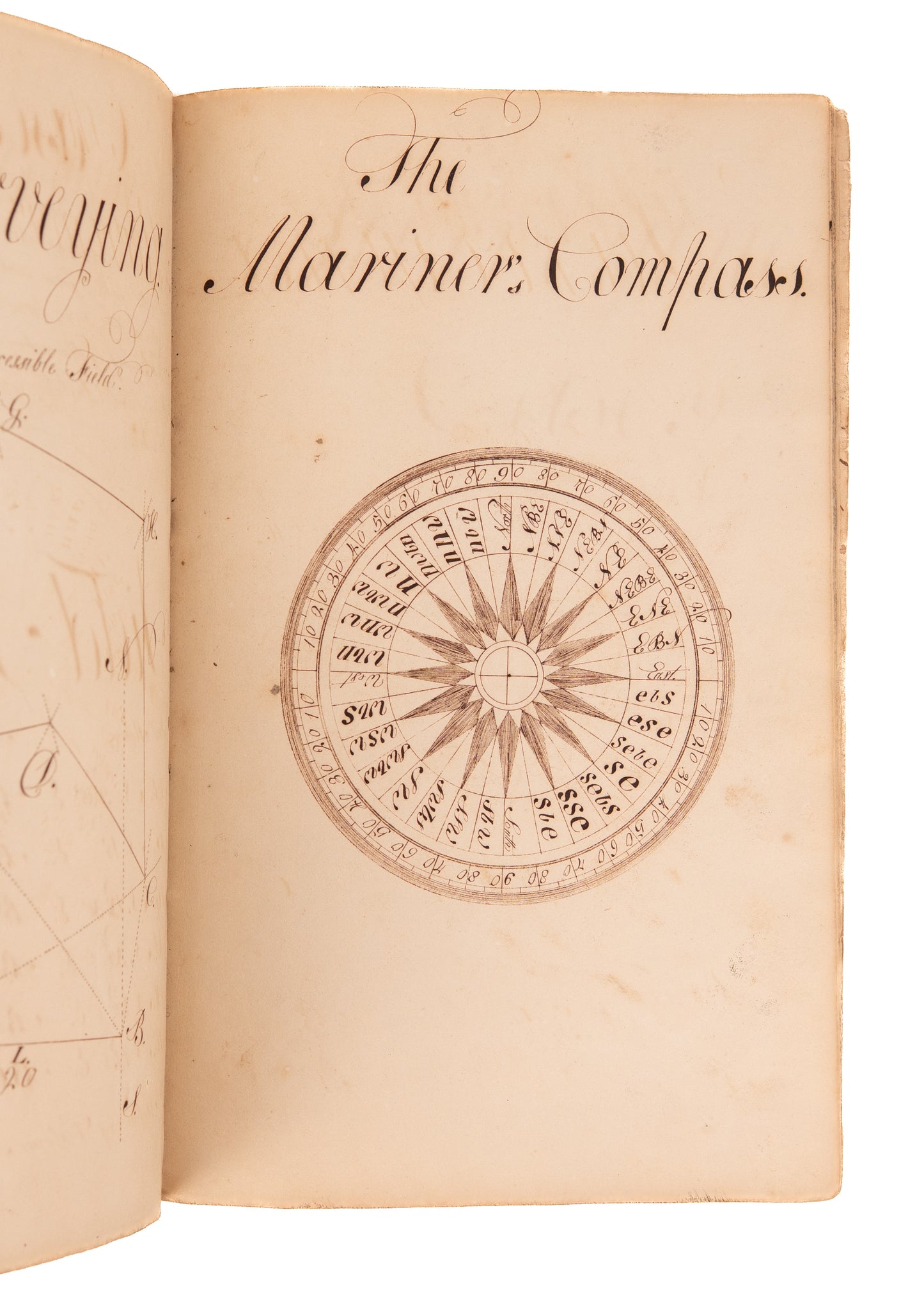 c.1790's SURVEYING MSS. 70pp Manuscript on Surveying Methods by Revolutionary War Veteratn