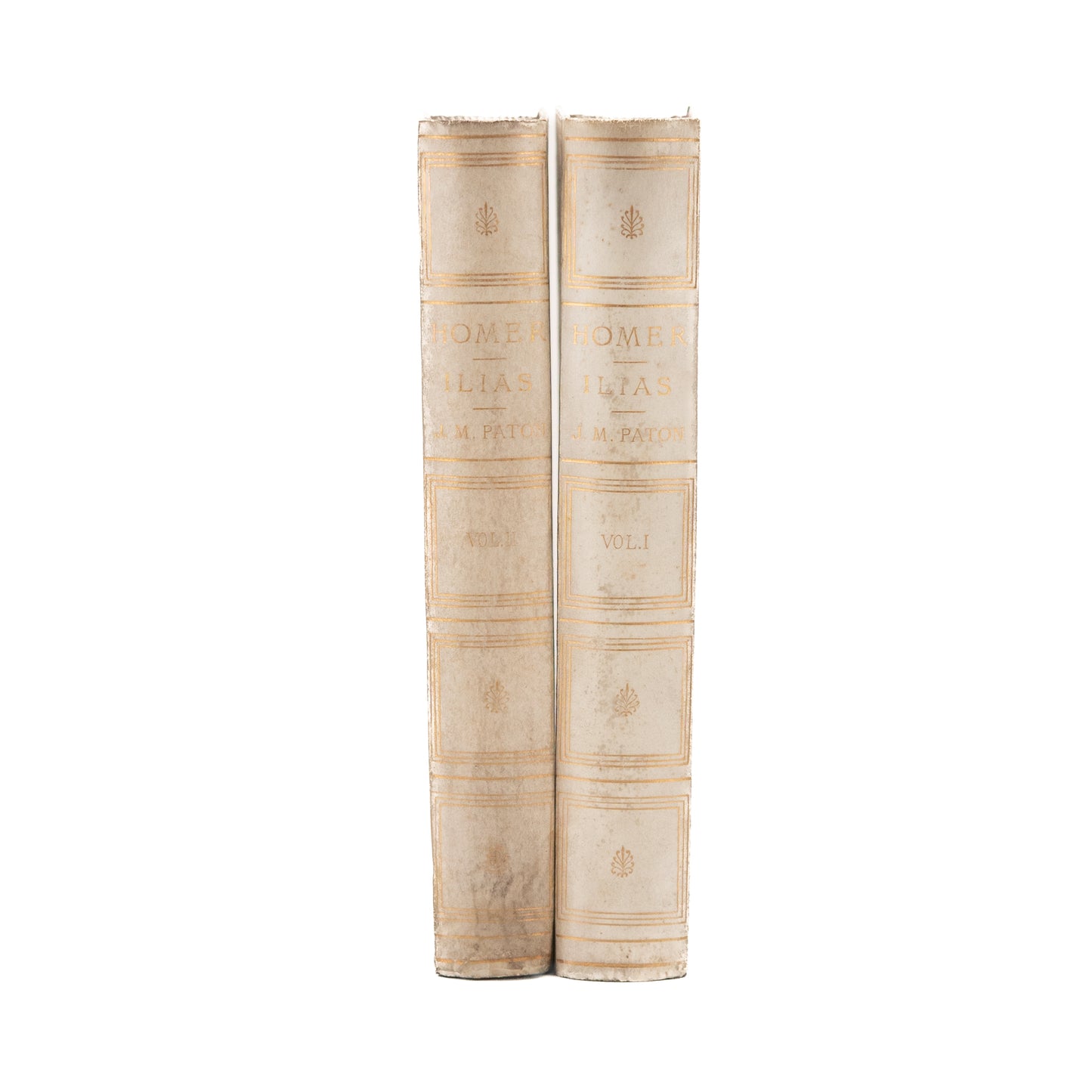 1885 HOMER. The Iliad in Two Fine Vellum Bindings "The Chiswick Edition" of 150 Copies.