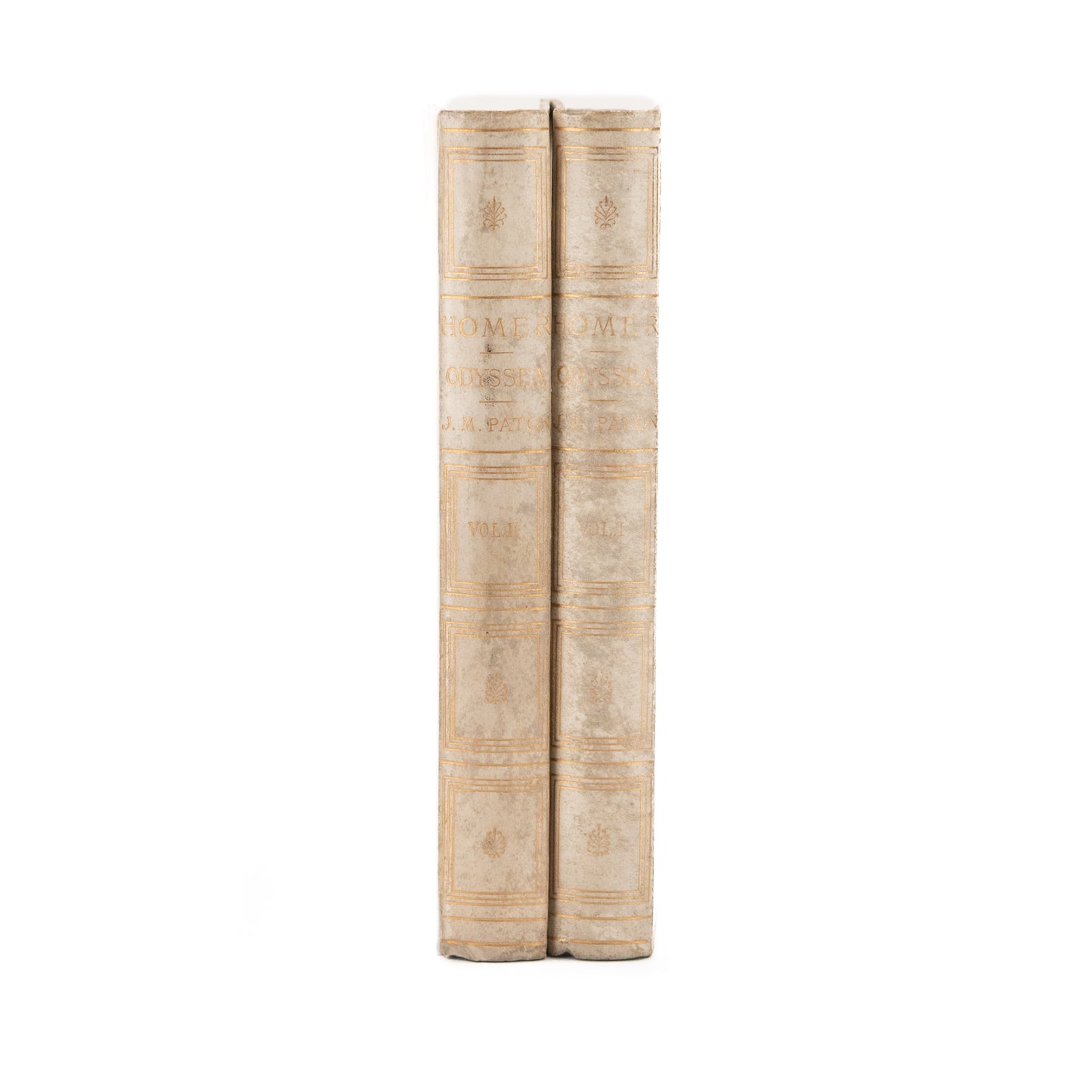 1885 HOMER. The Odyssey in Two Fine Vellum Bindings "The Chiswick Edition" of 150 Copies.