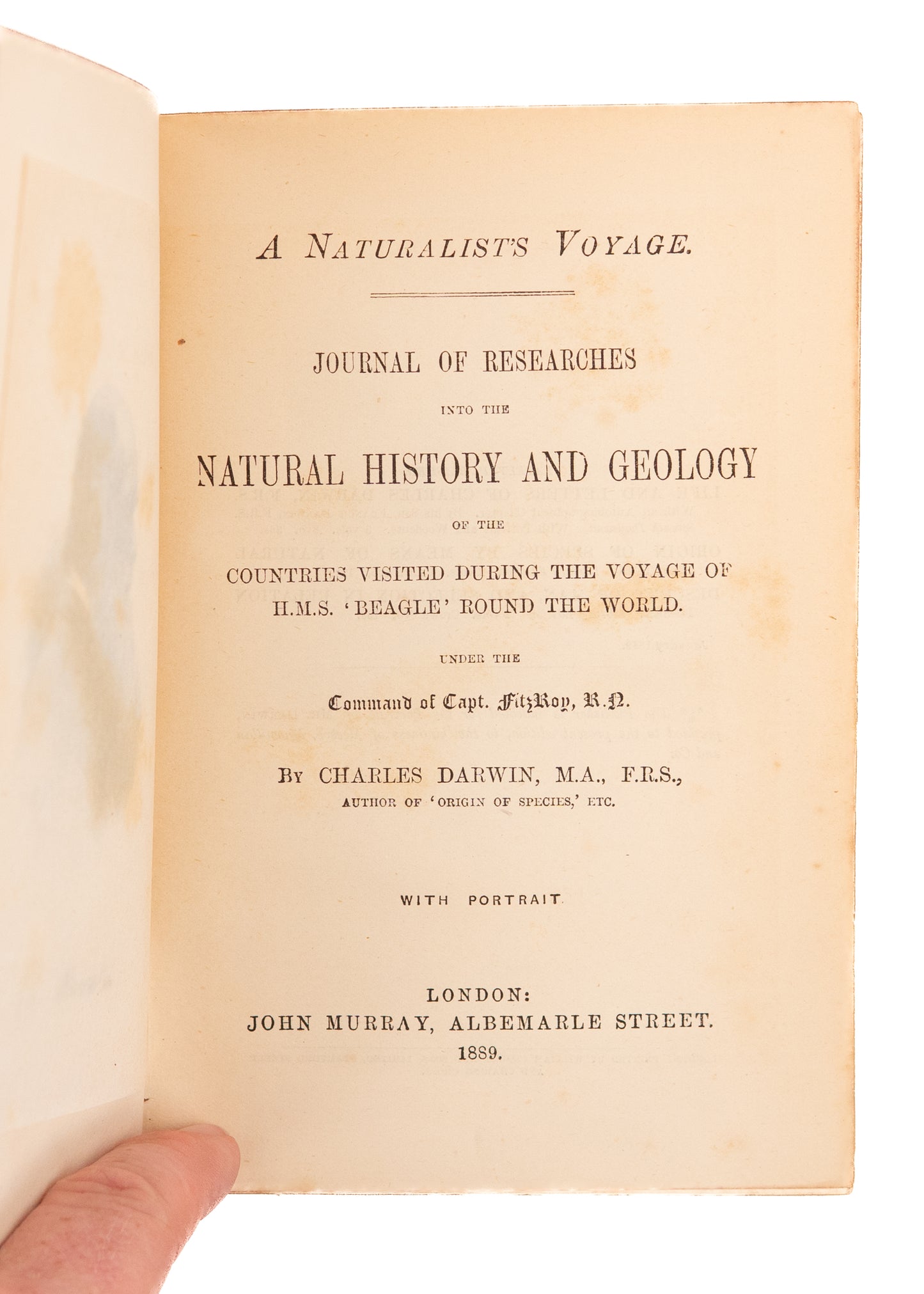 1889 CHARLES DARWIN. A Naturalists Voyage on the H.M.S. Beadle. Very Attractive.