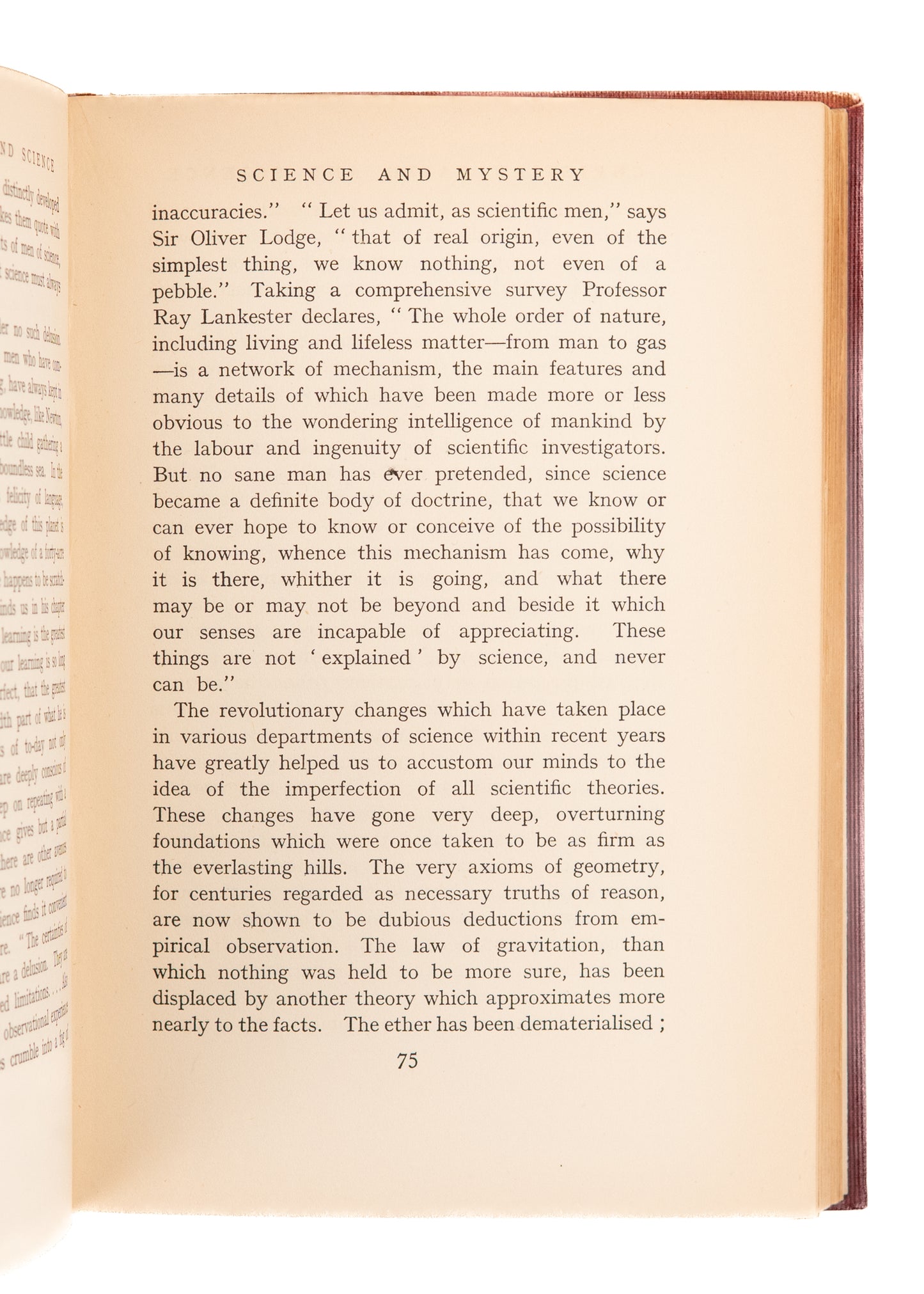 1936 BILLY GRAHAM'S COPY. Billy Graham's Copy of Christian Faith and the Science of To-Day.