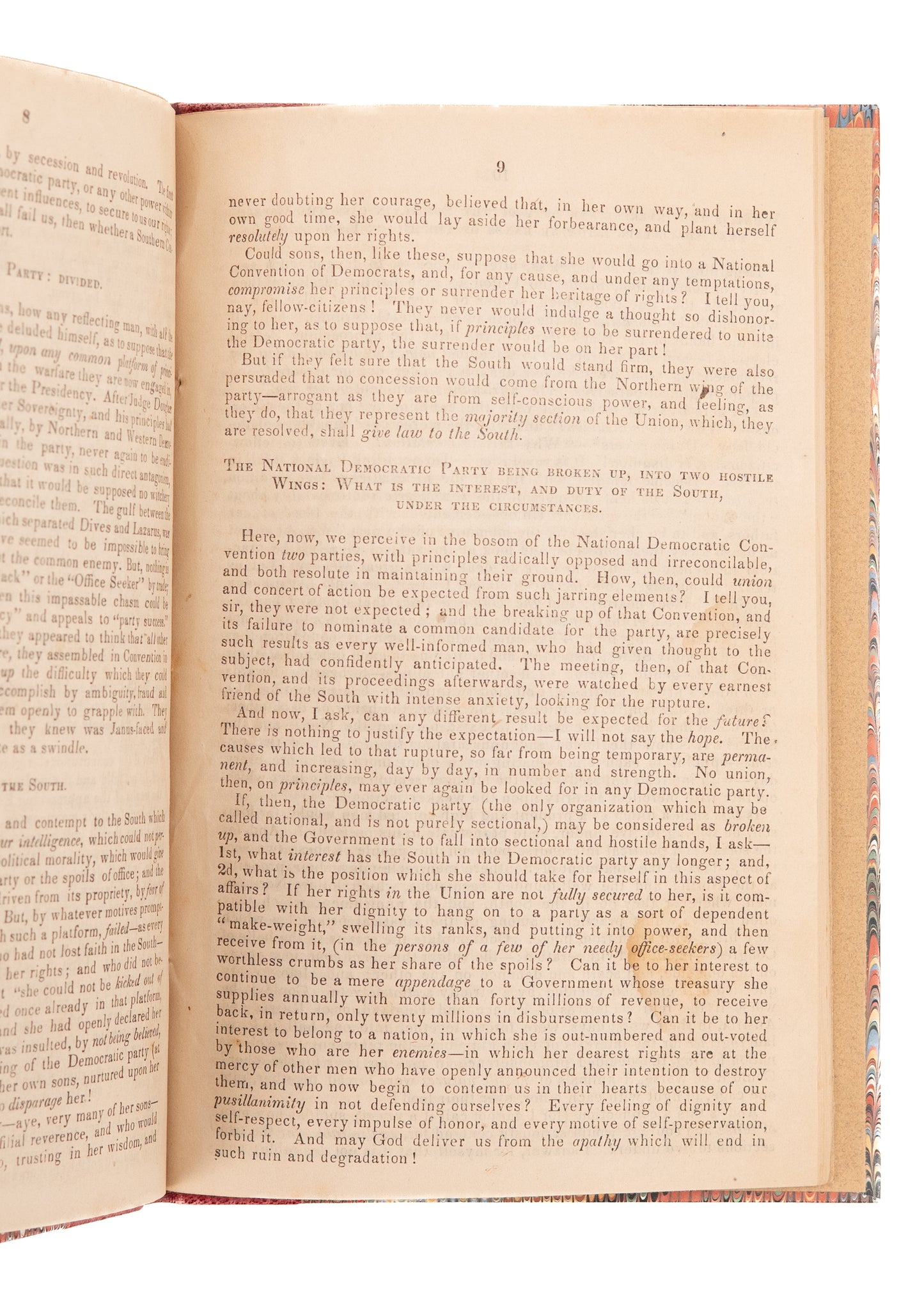 1860 CHARLESTON SLAVERY. A Tract Calling Southern Men to Prepare for War Over States Rights.