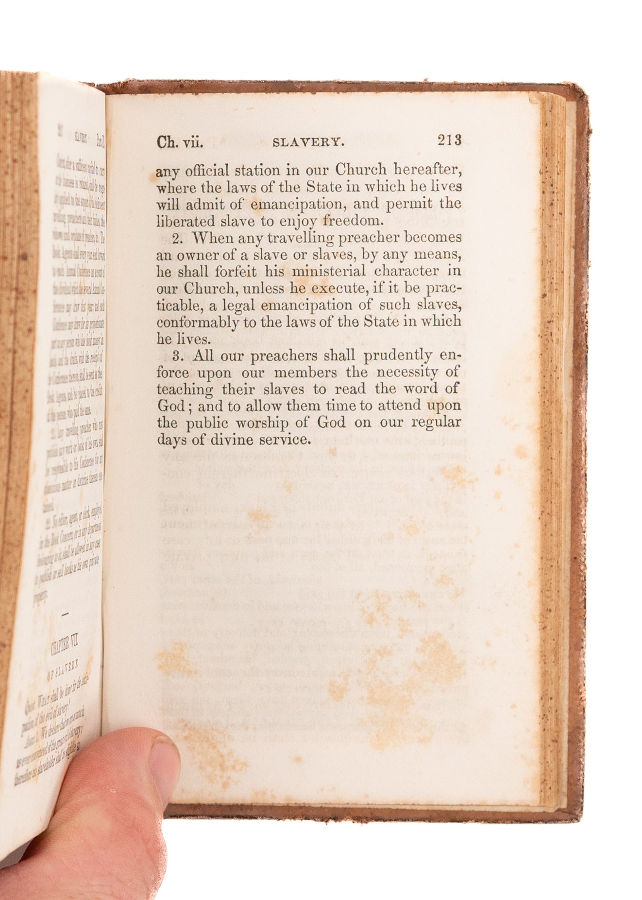 1856 SLAVERY & METHODISM. The Doctrines and Discipline of the Methodist Episcopal Church.