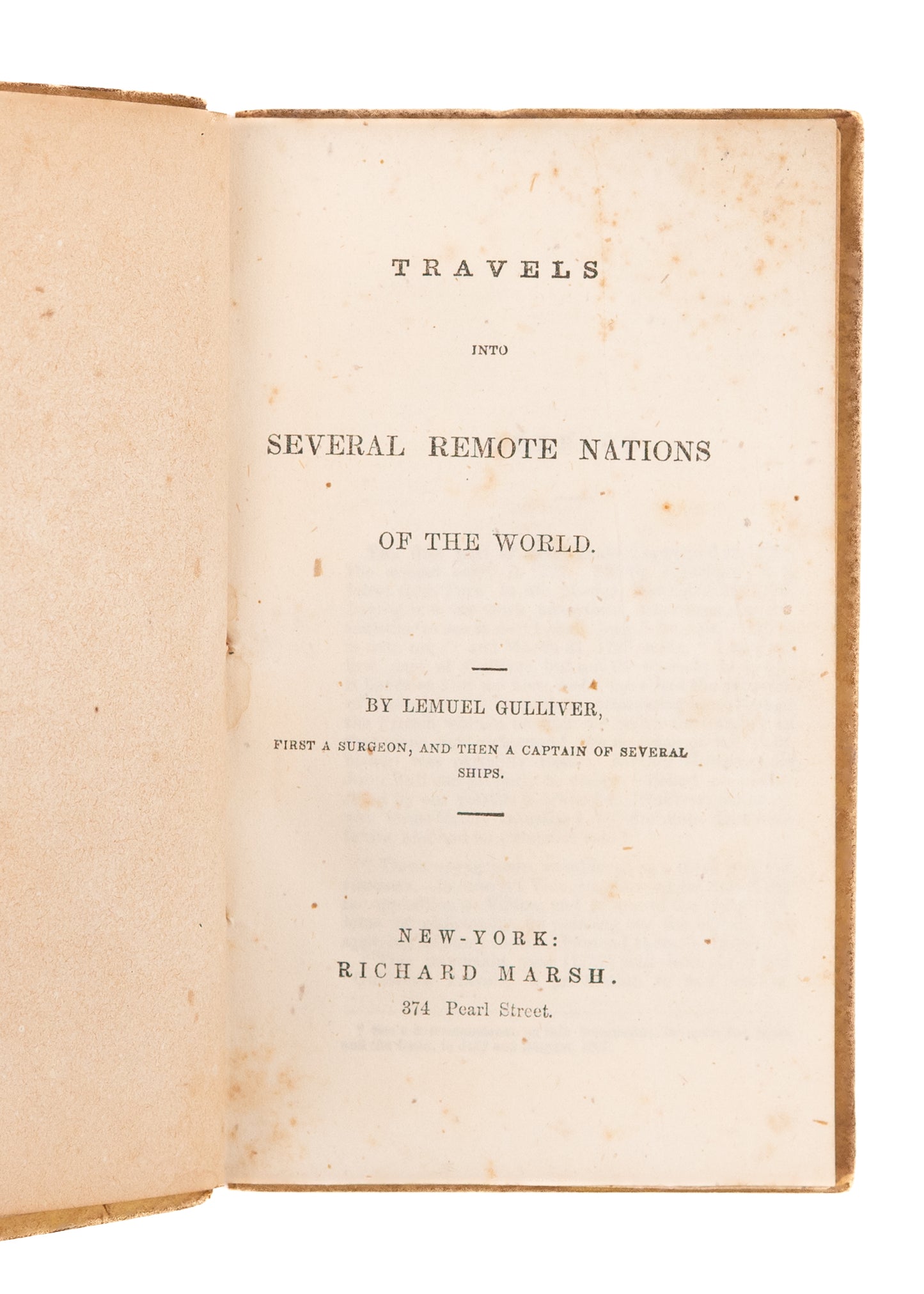 1840 JONATHAN SWIFT. Gulliver's Travels in Charming Early American Edition with Superb Woodcut.