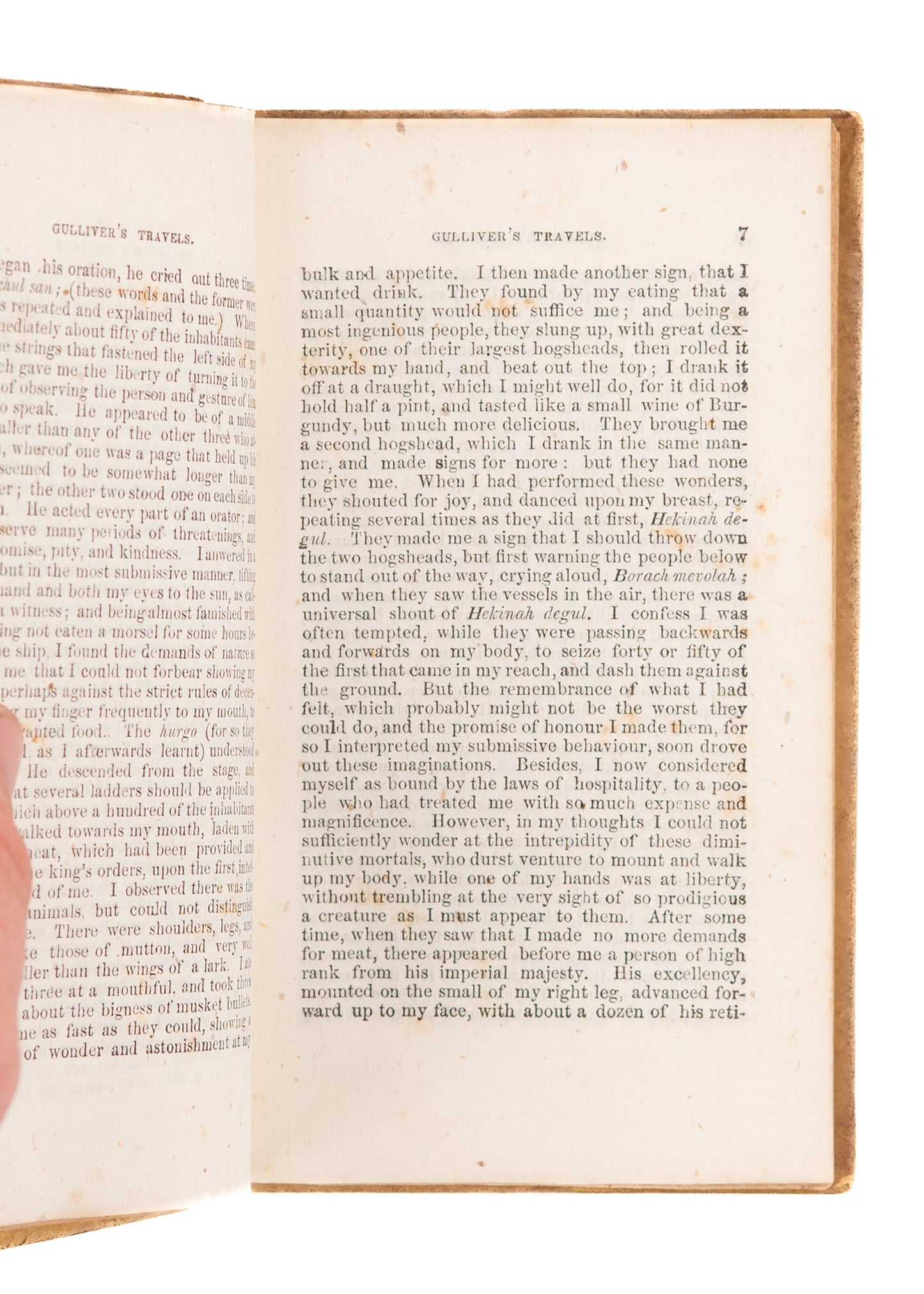 1840 JONATHAN SWIFT. Gulliver's Travels in Charming Early American Edition with Superb Woodcut.