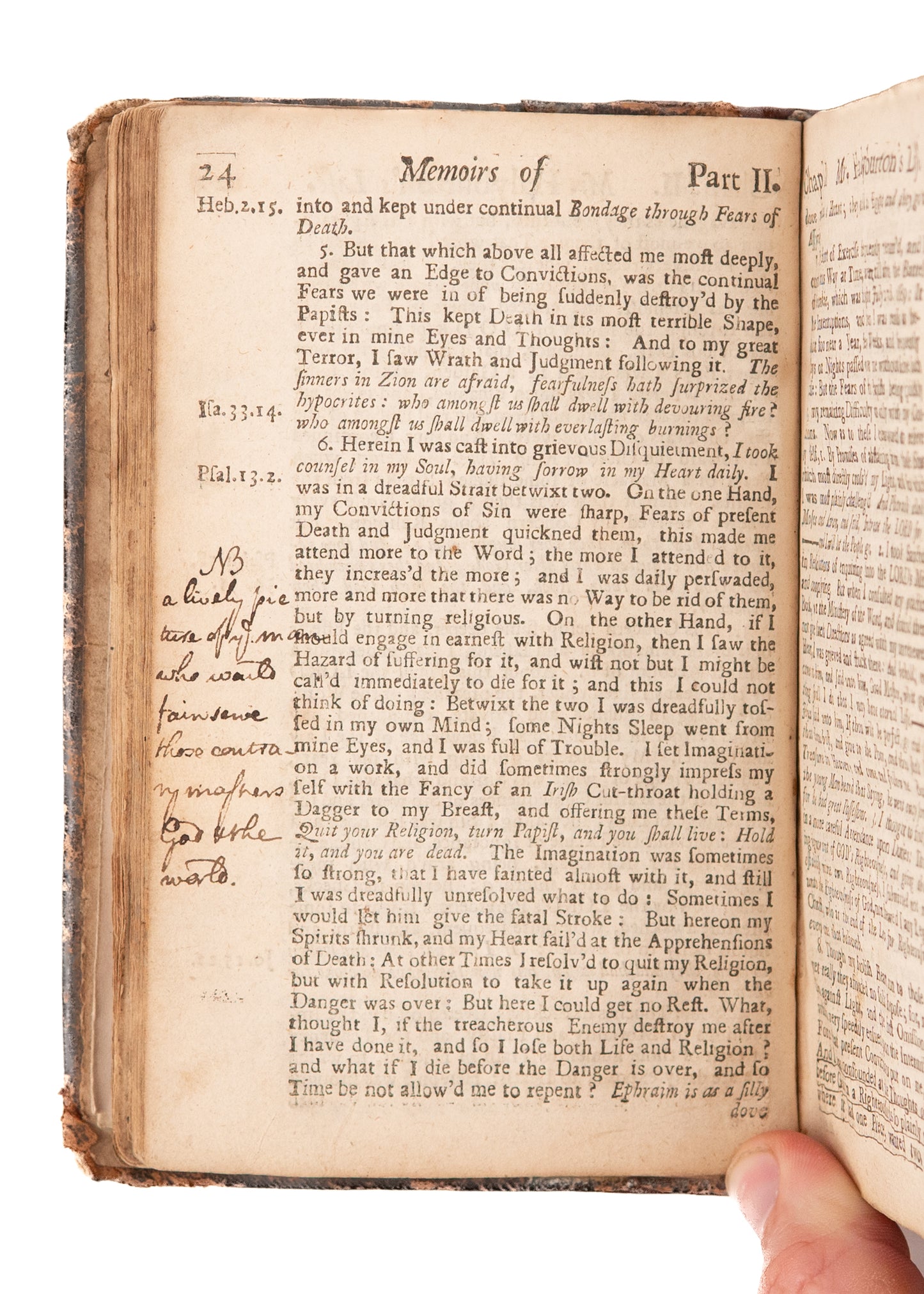 1718 JOHN NEWTON. His Annotated Copy of Halyburton's Memoir "What power but God's could change me!"