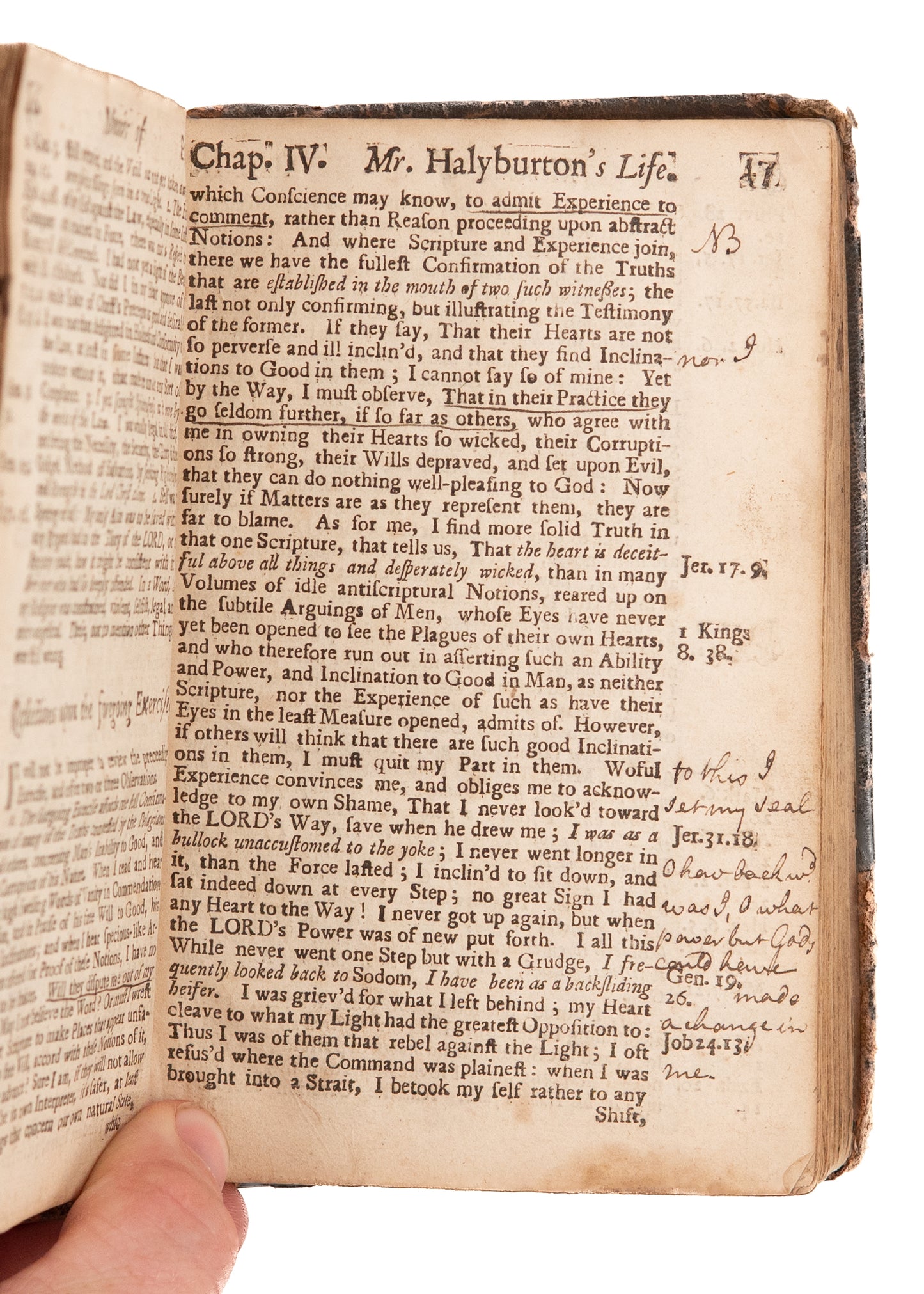 1718 JOHN NEWTON. His Annotated Copy of Halyburton's Memoir "What power but God's could change me!"