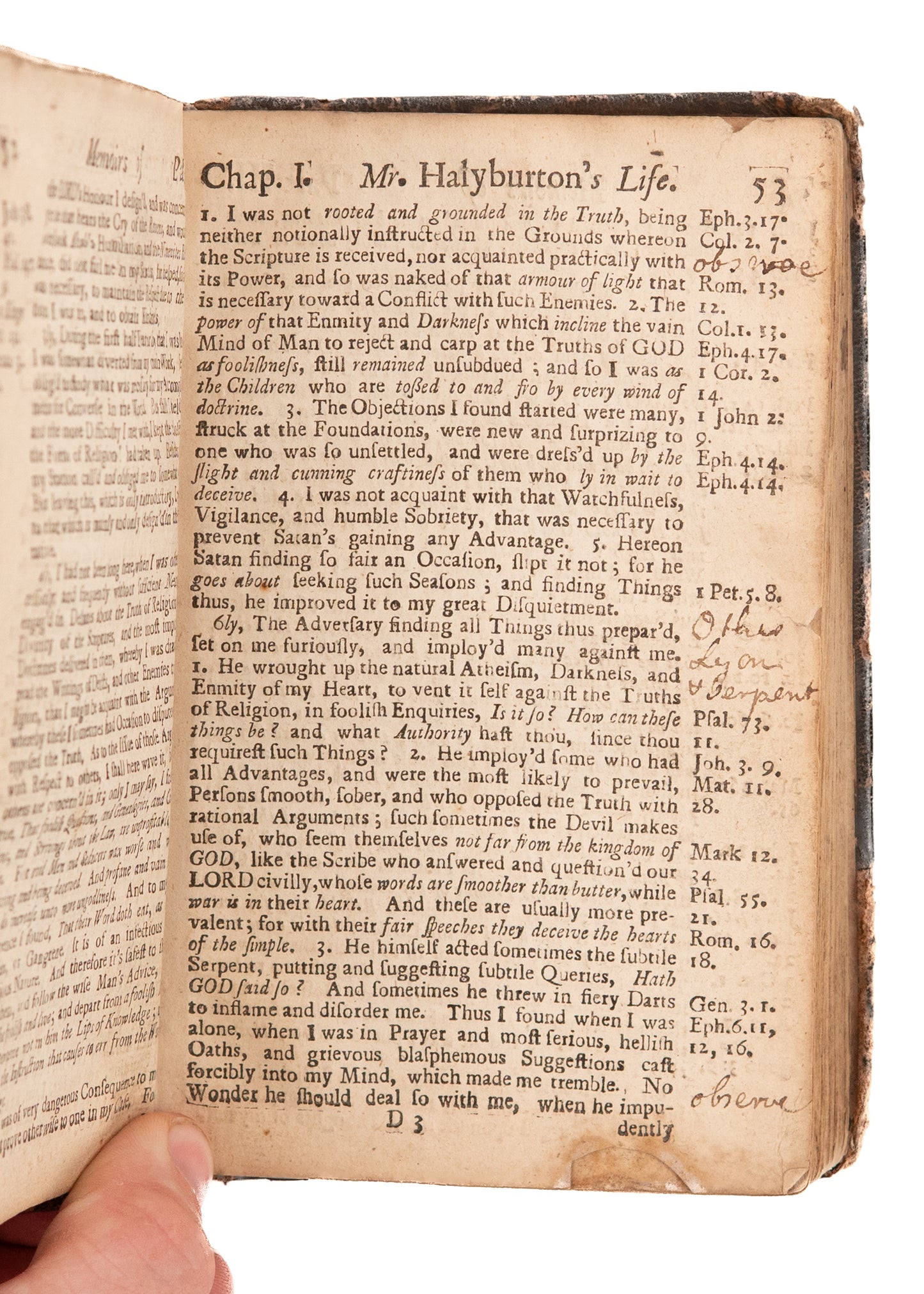 1718 JOHN NEWTON. His Annotated Copy of Halyburton's Memoir "What power but God's could change me!"