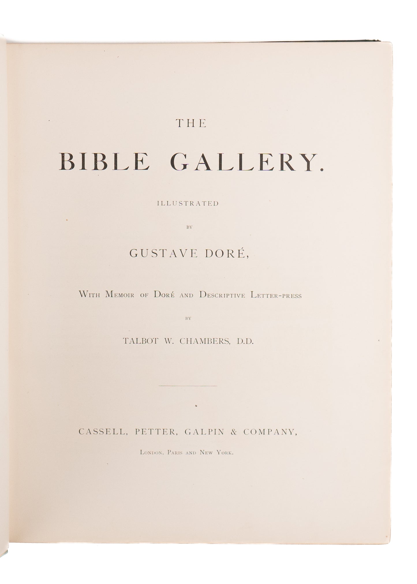 1880 GUSTAVE DORE. Massive - The Bible Gallery Illustrated by Gustave Dore. Very Nice Example.