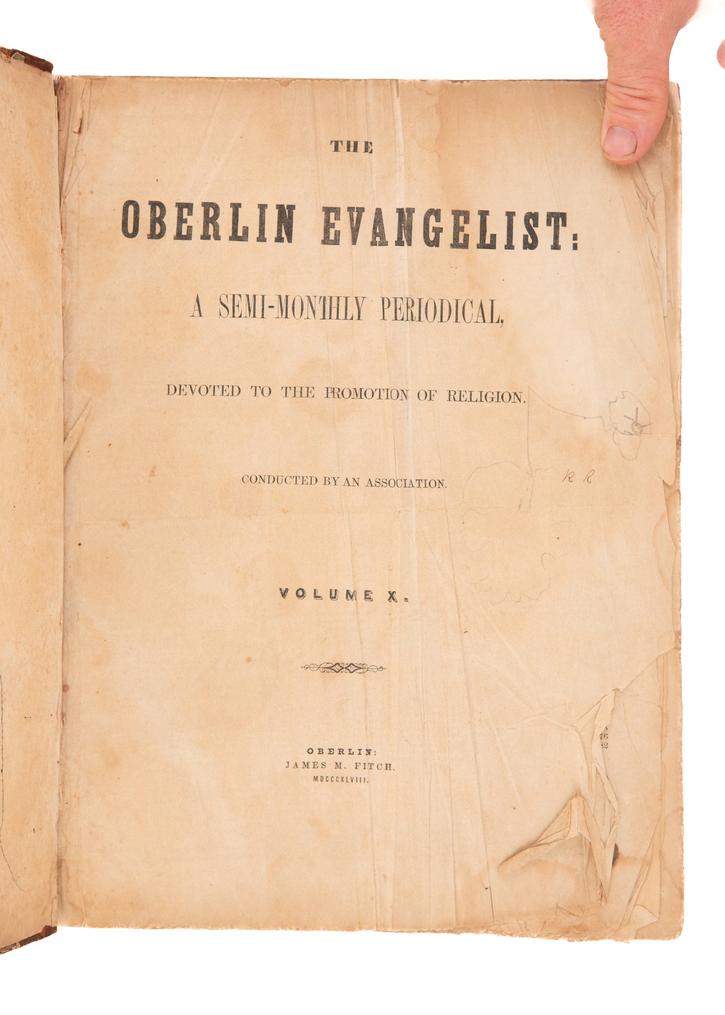 1848-1849 OBERLIN EVANGELIST. Two Full Years of Charles G. Finney's Revival & Anti-Slavery Paper.