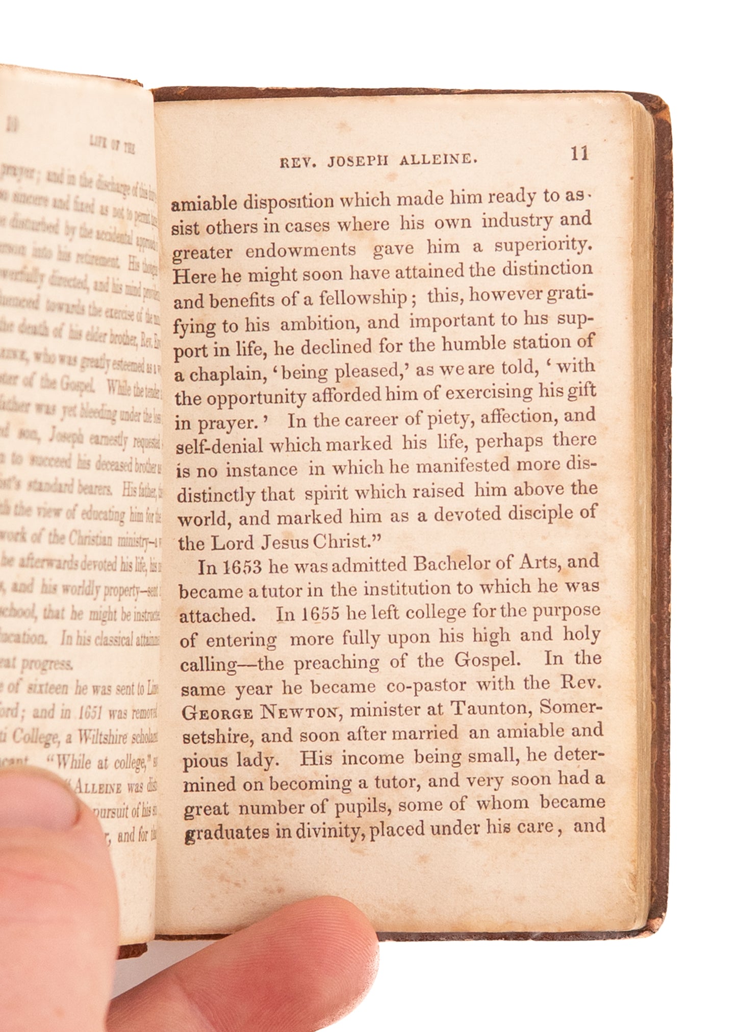 1833 JOSEPH ALLIENE. The Saint's Pocket Book. First American Edition of Interesting Puritan Work.