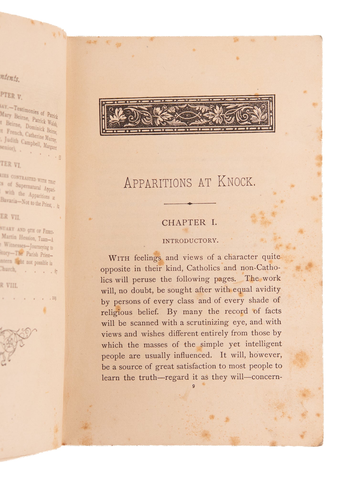1880 APPARITIONS & MIRACLES. Apparitions and Miracles at Knock Ireland with Depositions & Eye-Witness Accounts.
