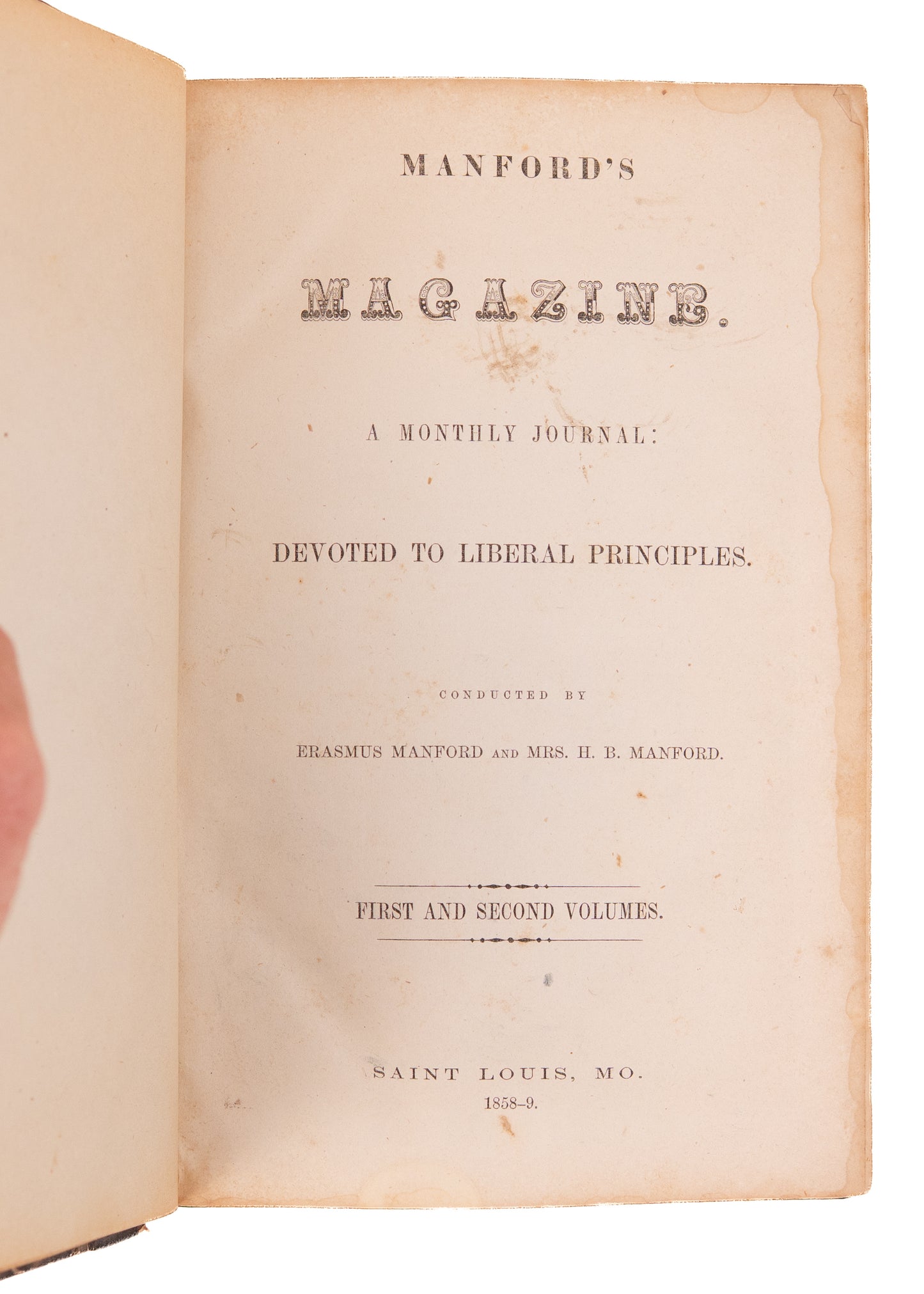 1858-1861 RARE MISSOURI MAGAZINE. Devoted to Women's Rights, Christian Universalism, and Abolition.