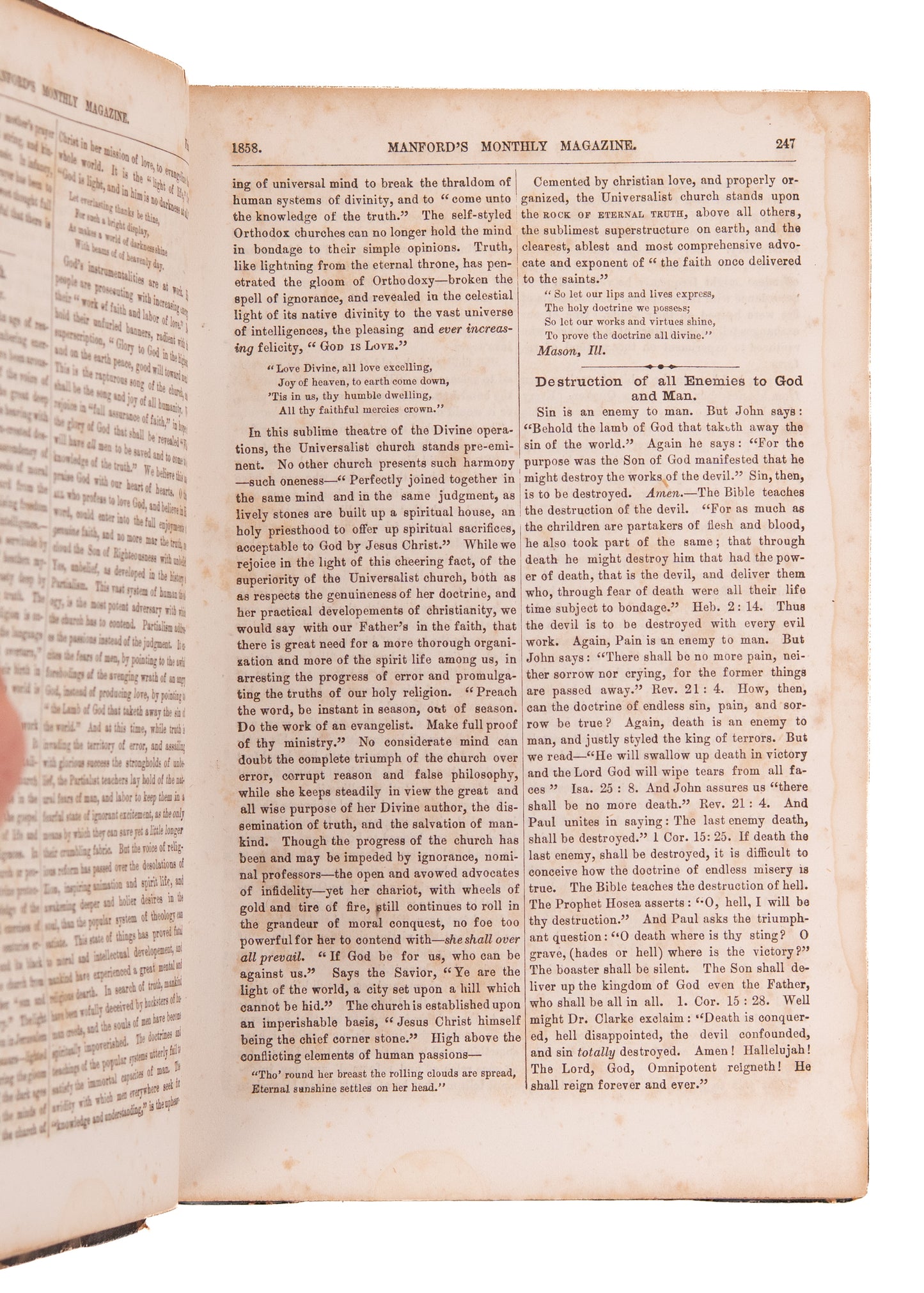 1858-1861 RARE MISSOURI MAGAZINE. Devoted to Women's Rights, Christian Universalism, and Abolition.