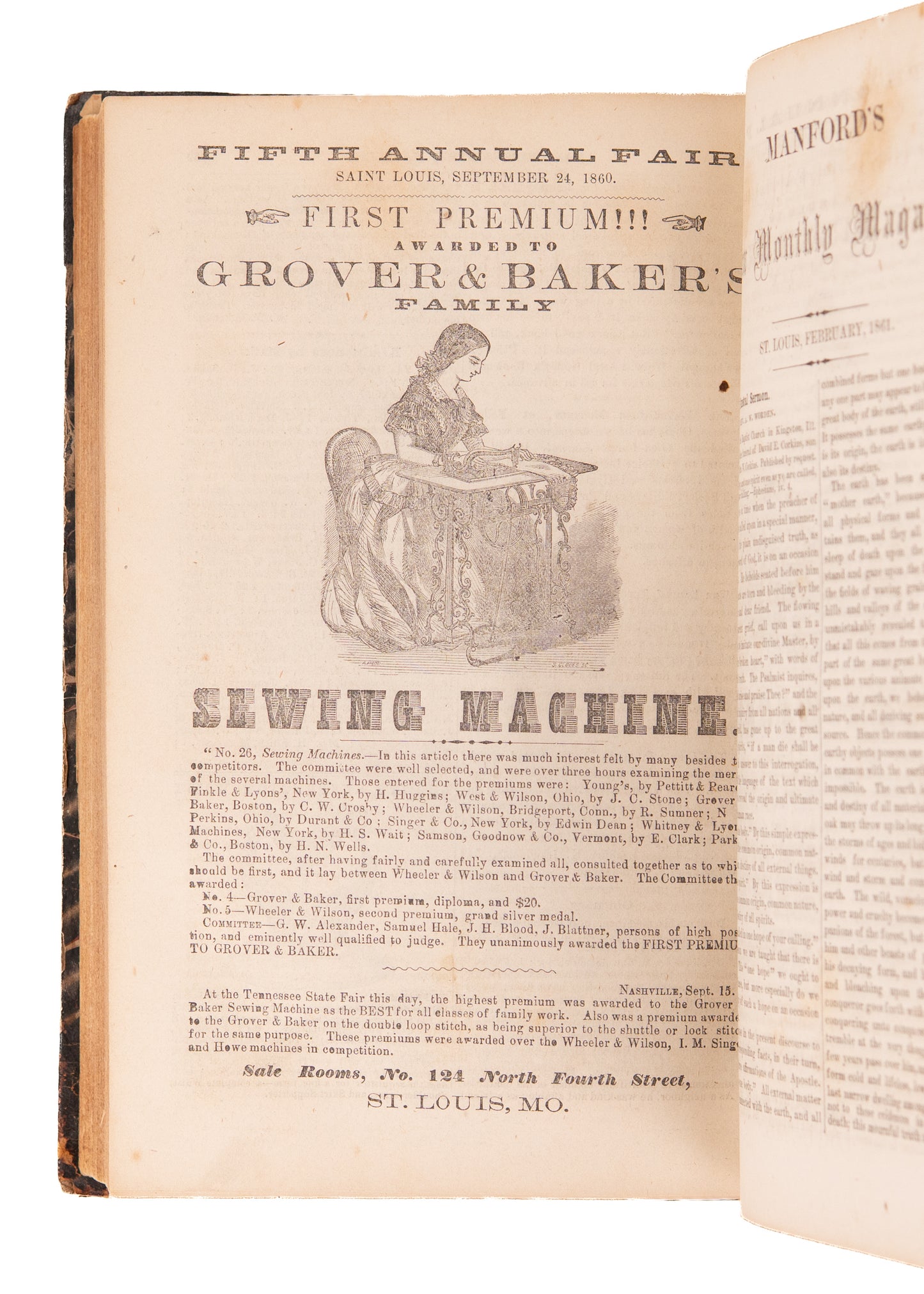 1858-1861 RARE MISSOURI MAGAZINE. Devoted to Women's Rights, Christian Universalism, and Abolition.