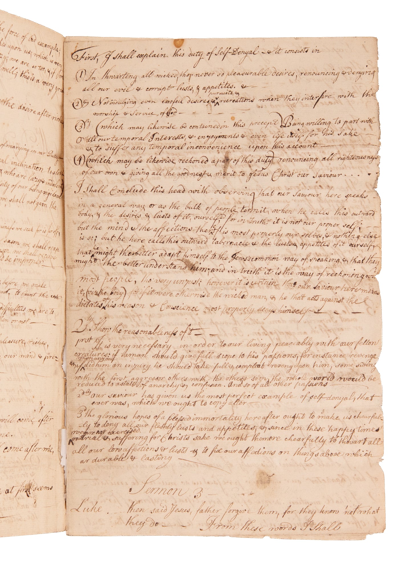 1756 ROBERT LISTON. 13 Year Old Future Ambassador to George Washington Takes Sermon Notes.