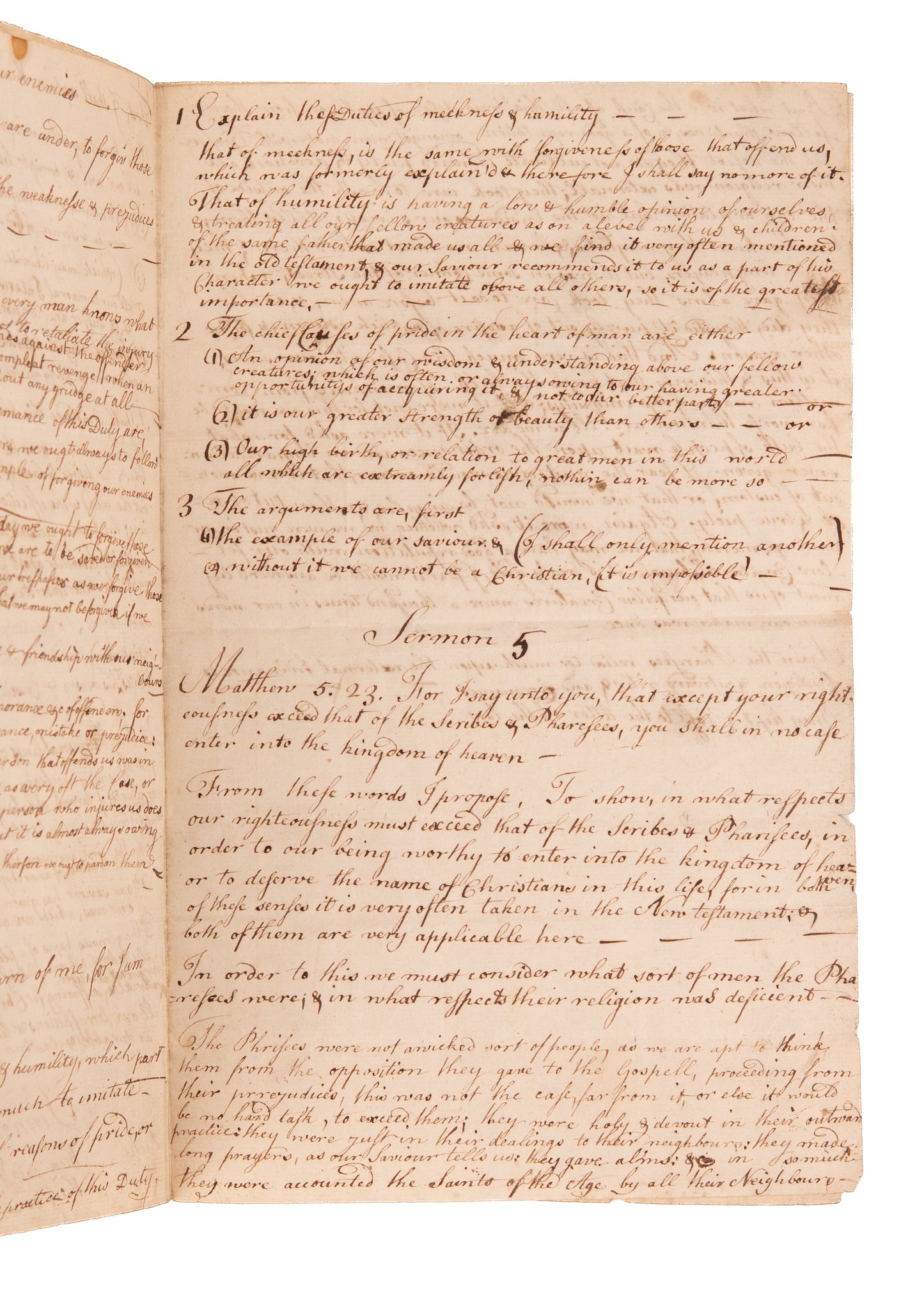 1756 ROBERT LISTON. 13 Year Old Future Ambassador to George Washington Takes Sermon Notes.