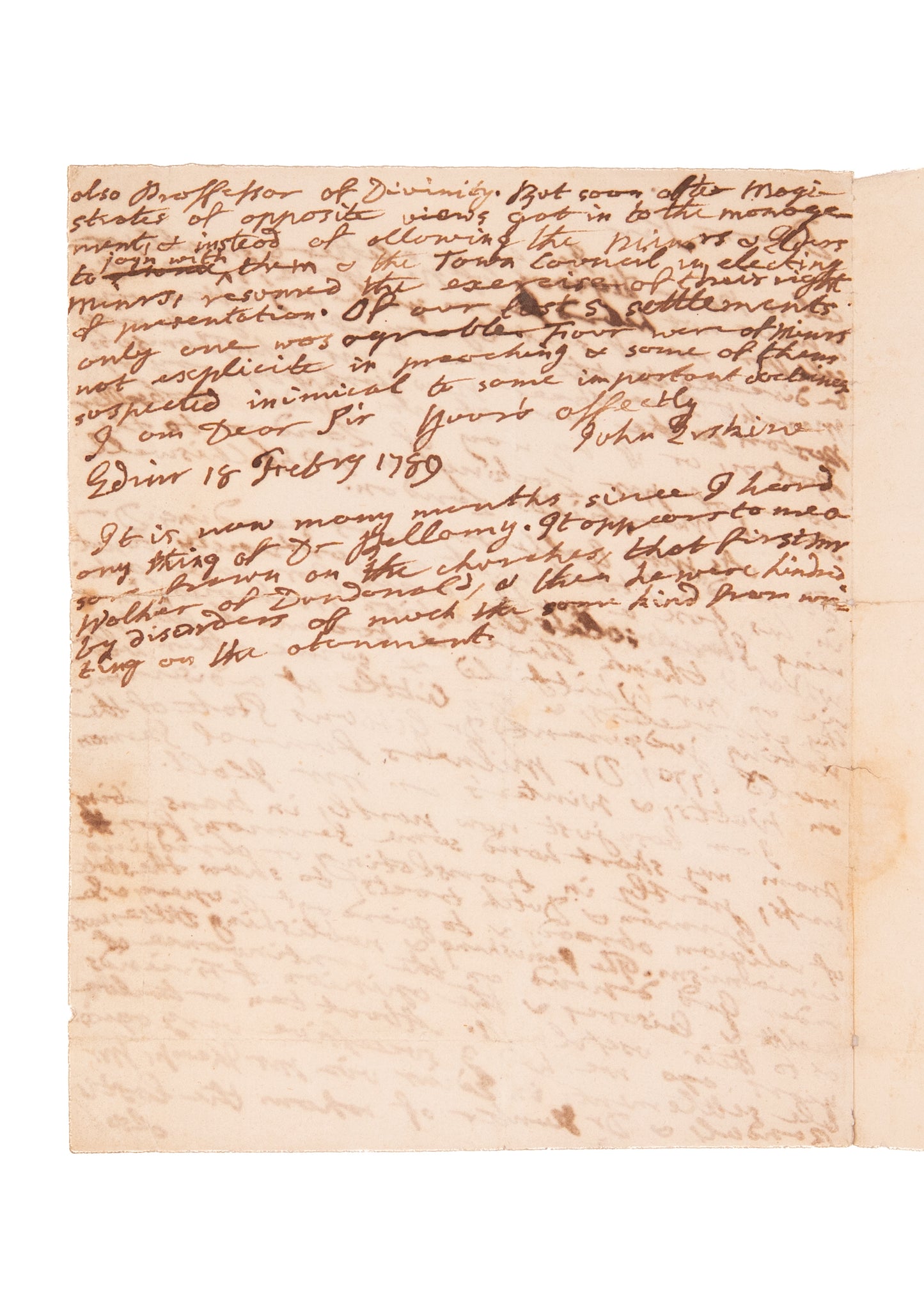 1789 JOHN ERSKINE. Friend of Jonathan Edwards Warns against George Whitefield Veneration &c.