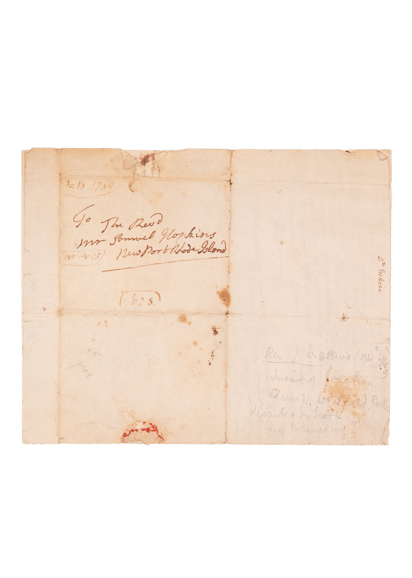1789 JOHN ERSKINE. Friend of Jonathan Edwards Warns against George Whitefield Veneration &c.