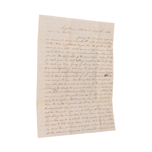 1852 ANTI-SLAVERY METHODISTS. Slavery Compromising Virginia Methodists Threatened with Expulsion.