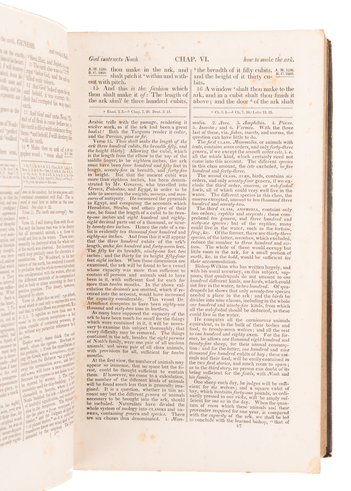 1832 ADAM CLARKE. Methodist Commentary on the Bible, Complete in Six Leather Volumes.