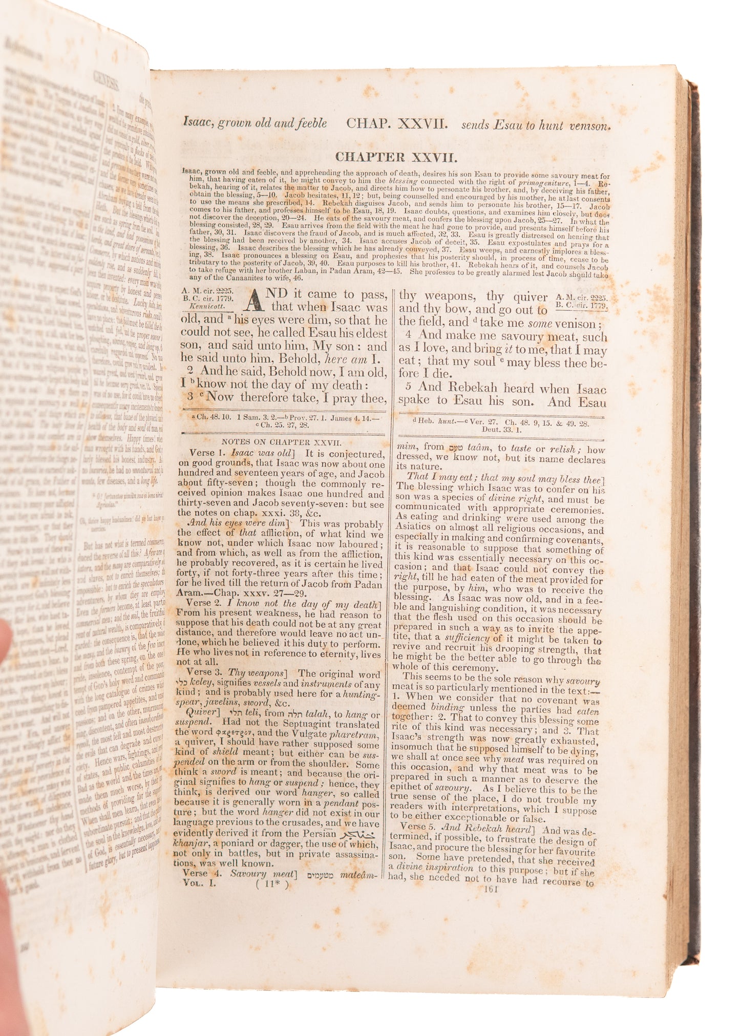 1832 ADAM CLARKE. Methodist Commentary on the Bible, Complete in Six Leather Volumes.