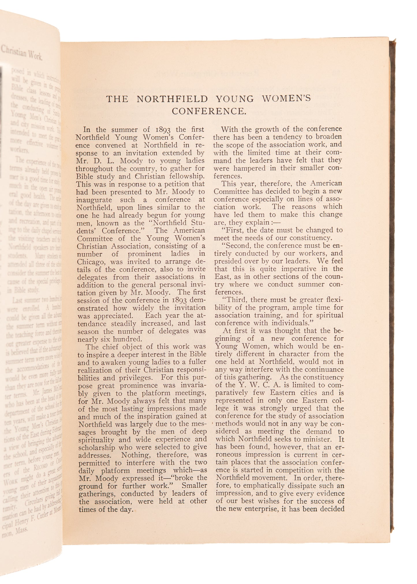 1902 NORTHFIELD - MOODY. Complete Year of Record of Christian Work. Meyer, Morgan, Zwemer, &c.