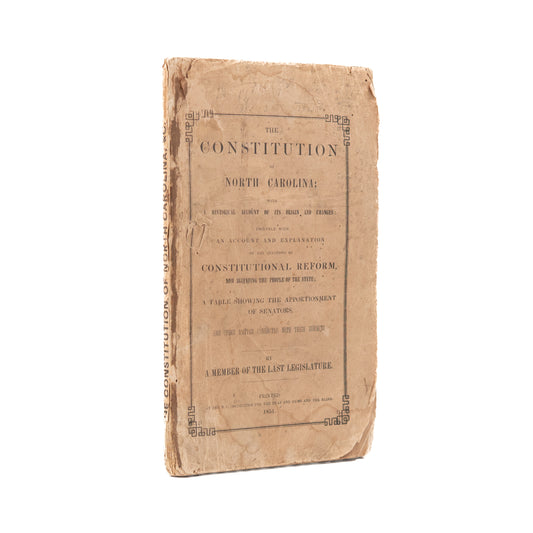 1851 SLAVERY & NORTH CAROLINA. Negroes Taxed, but not Represented? Constitutional Crisis.