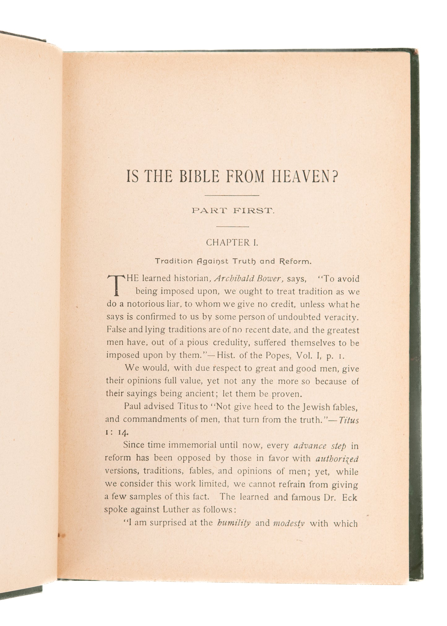 1893 ALEX GLEASON. Is the Bible from Heaven? Is the Earth a Globe? Rare Foundational Flat Earth Text.