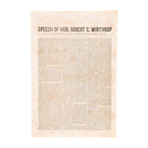 1860 ABRAHAM LINCOLN - DRED SCOTT. Rare Anti-Lincoln Broadside Accusing Him of not being Anti-Slavery &c.